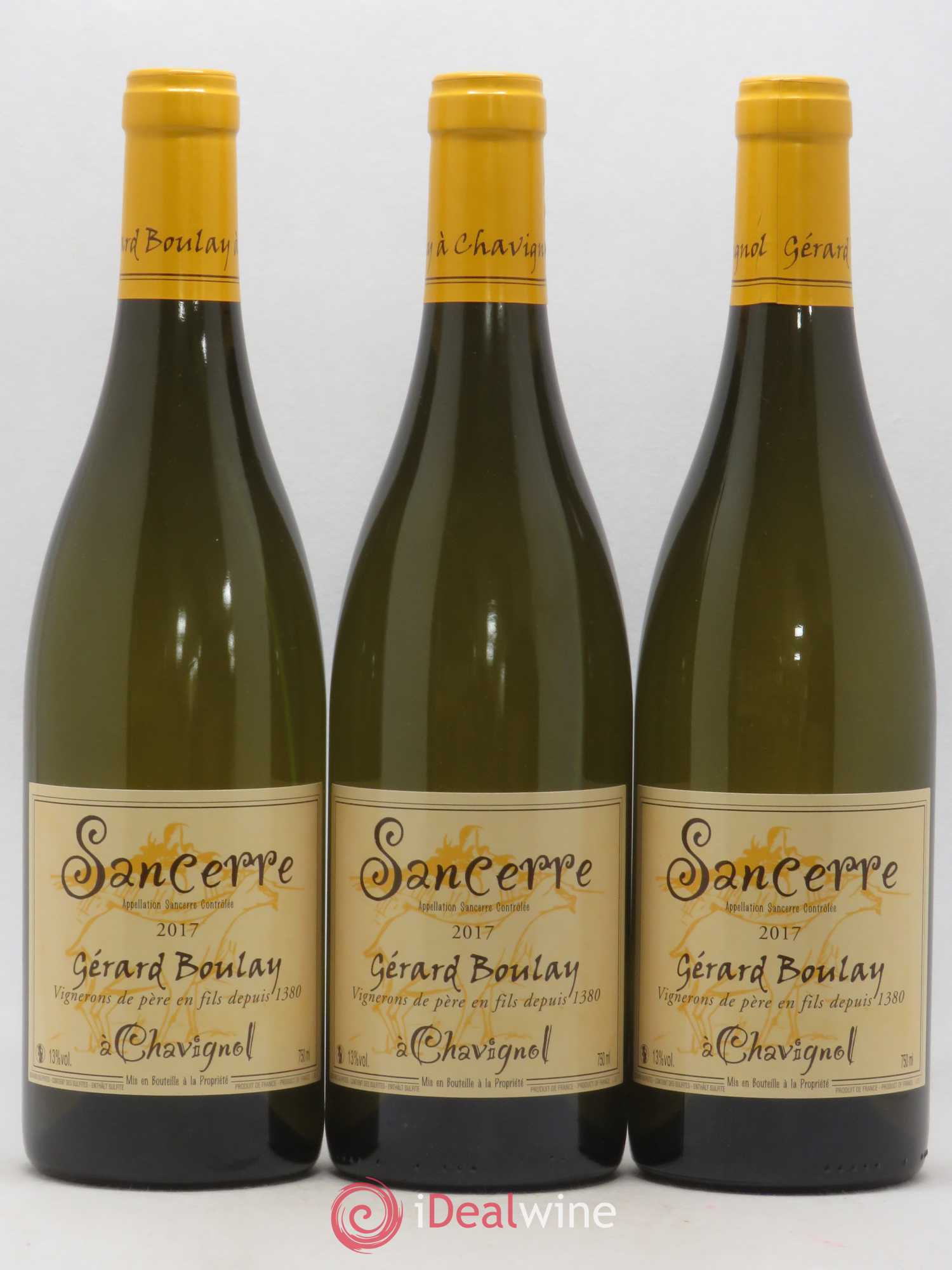 Sancerre Gérard Boulay (sans prix de réserve) 2017 - Lot de 3 bouteilles - 0