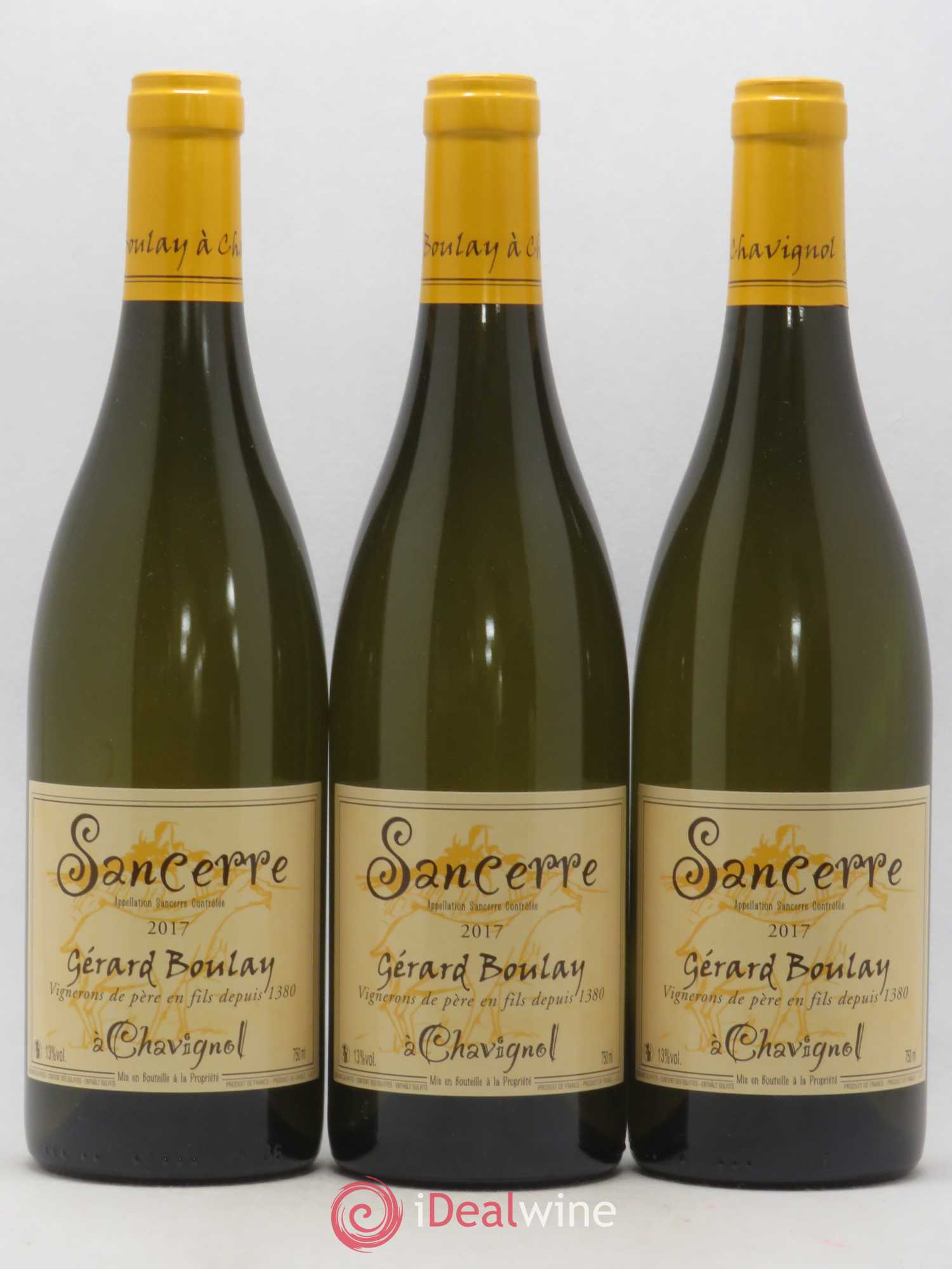 Sancerre Gérard Boulay (sans prix de réserve) 2017 - Lot de 3 bouteilles - 0