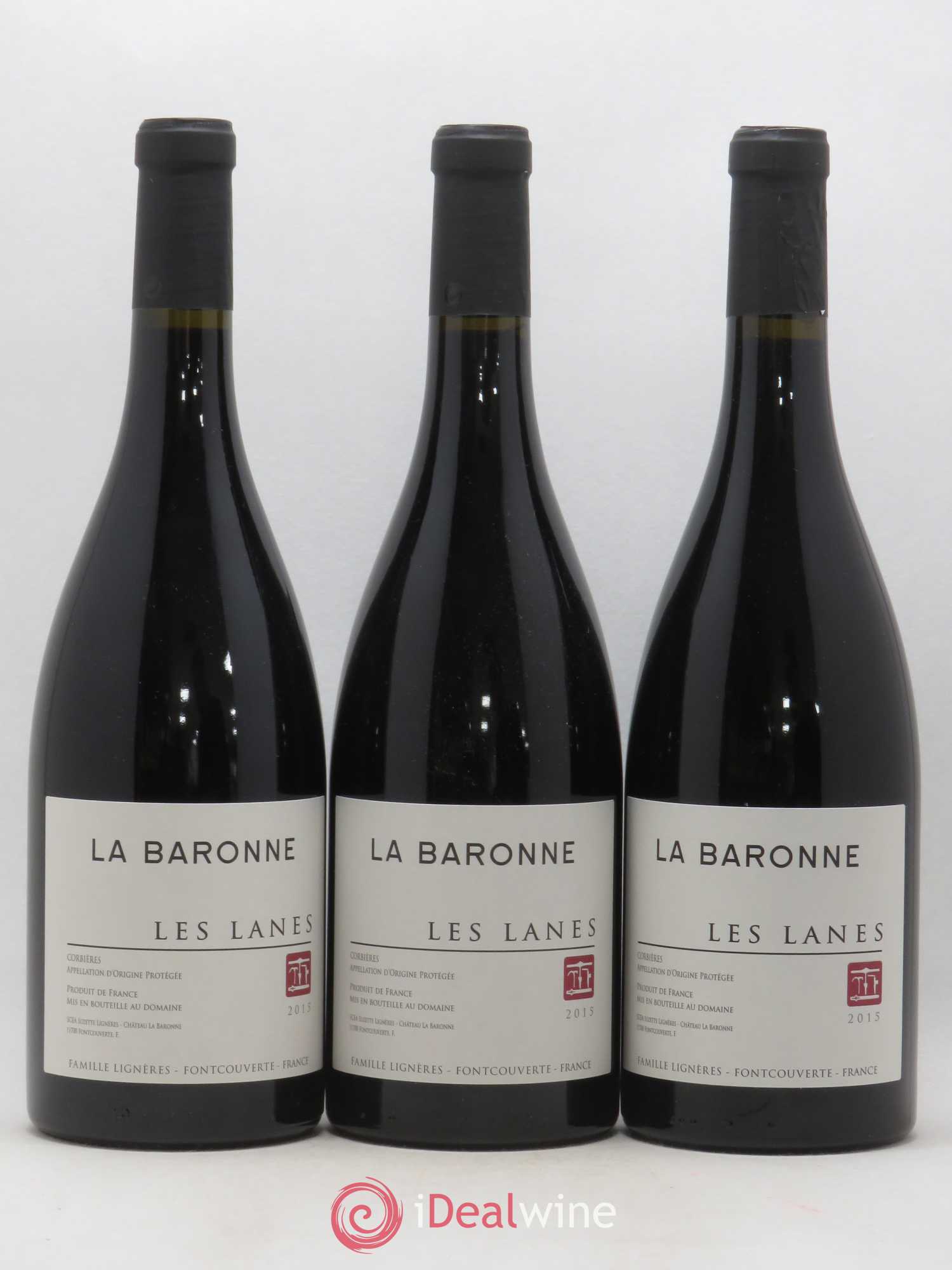 Corbières Château La Baronne Les Lanes (sans prix de réserve) 2015 - Posten von 3 Flaschen - 0