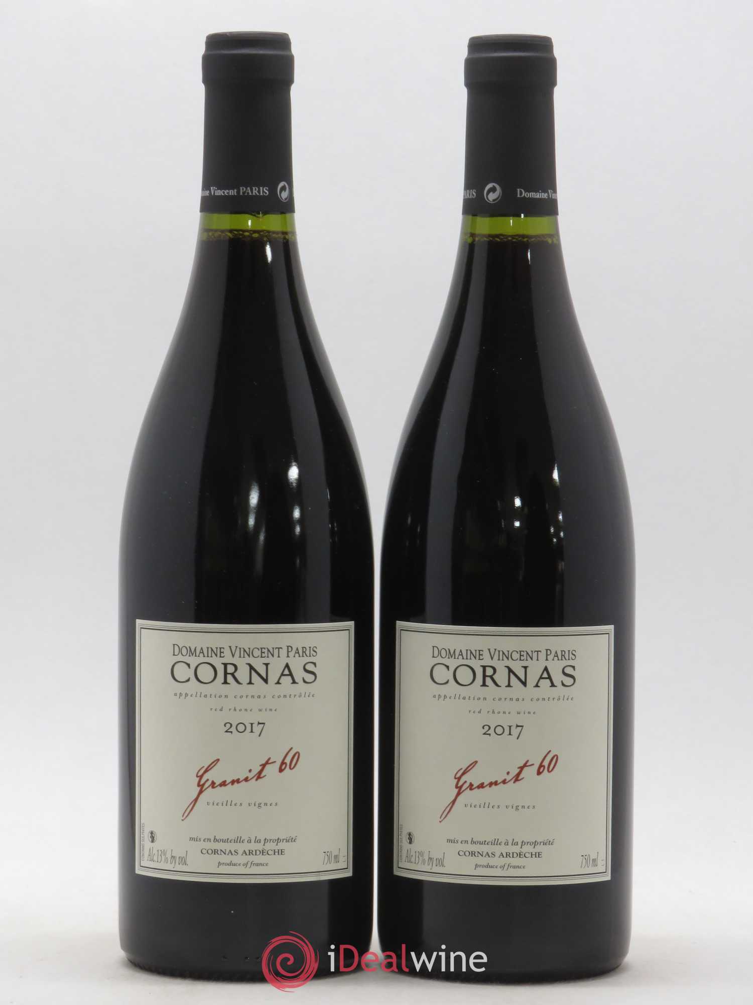 Cornas Granit 60 Vieilles Vignes Vincent Paris 2017 - Lot de 2 bouteilles - 0