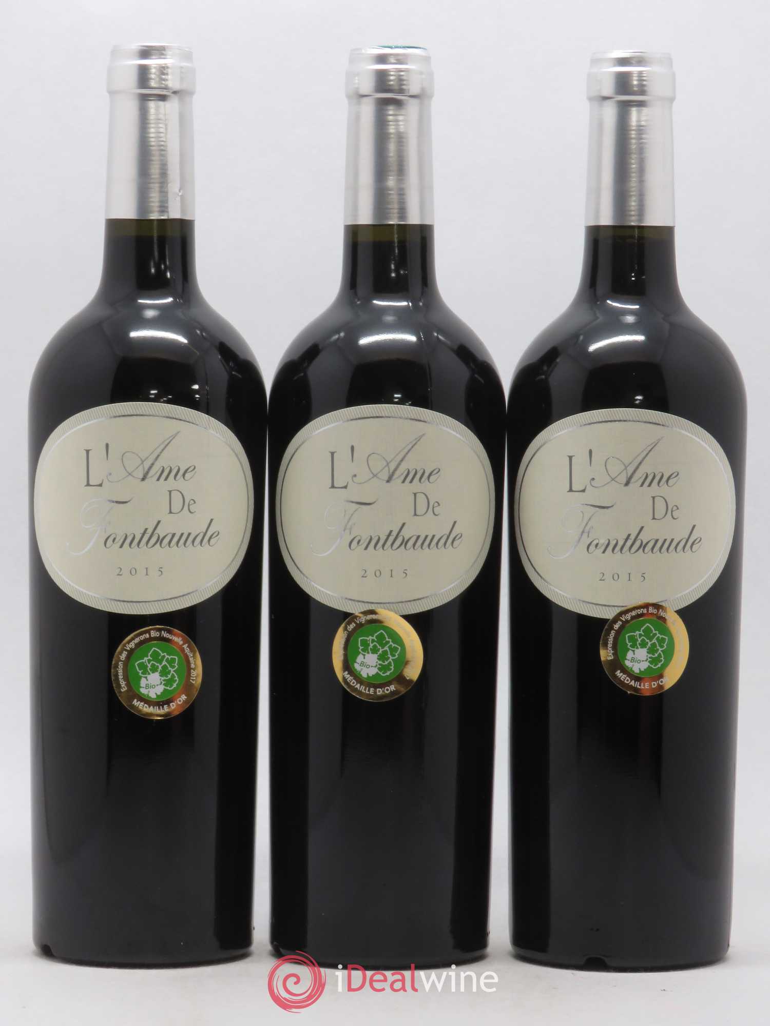 Castillon-Côtes-de-Bordeaux (Côtes-de-Castillon) Ame De Fontbaude Château Fontbaude (sans prix de réserve) 2015 - Posten von 3 Flaschen - 0