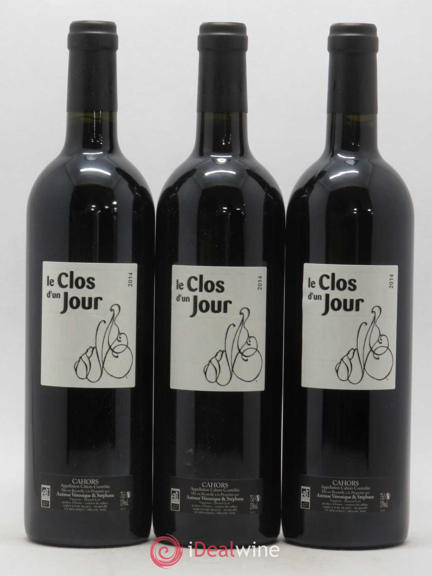Cahors Le Clos d'un Jour (sans prix de réserve) (sans prix de réserve) 2014 - Posten von 3 Flaschen - 0