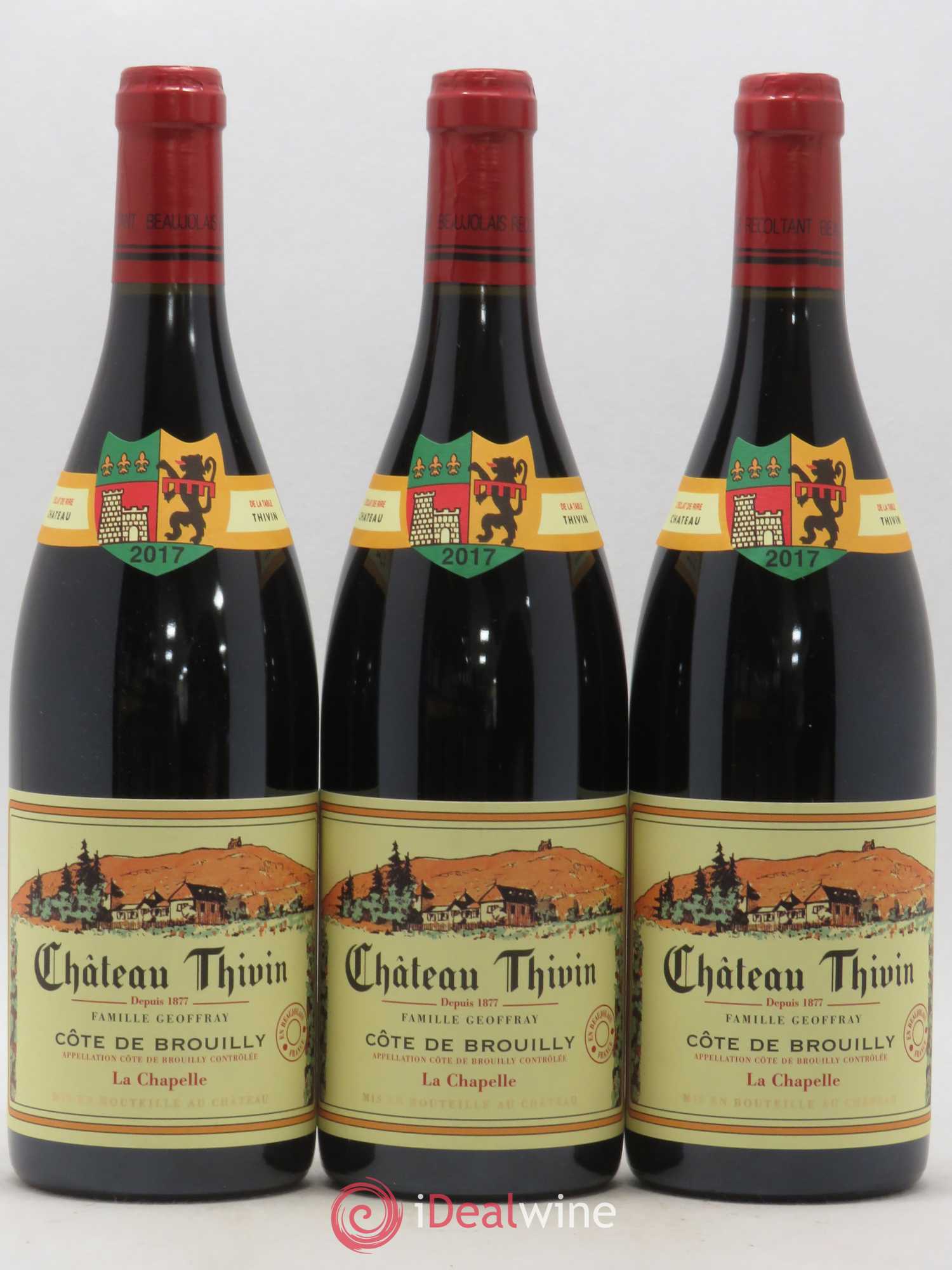 Côte de Brouilly Cuvée La Chapelle Château Thivin 2017 - Lot de 3 bouteilles - 0