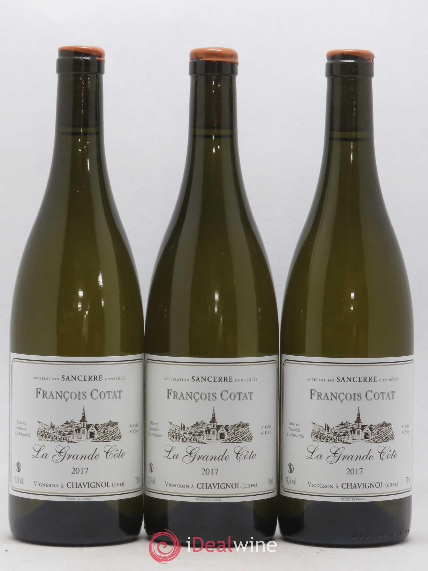 Sancerre La Grande Côte François Cotat (sans prix de réserve) 2017 - Lot de 3 bouteilles - 0
