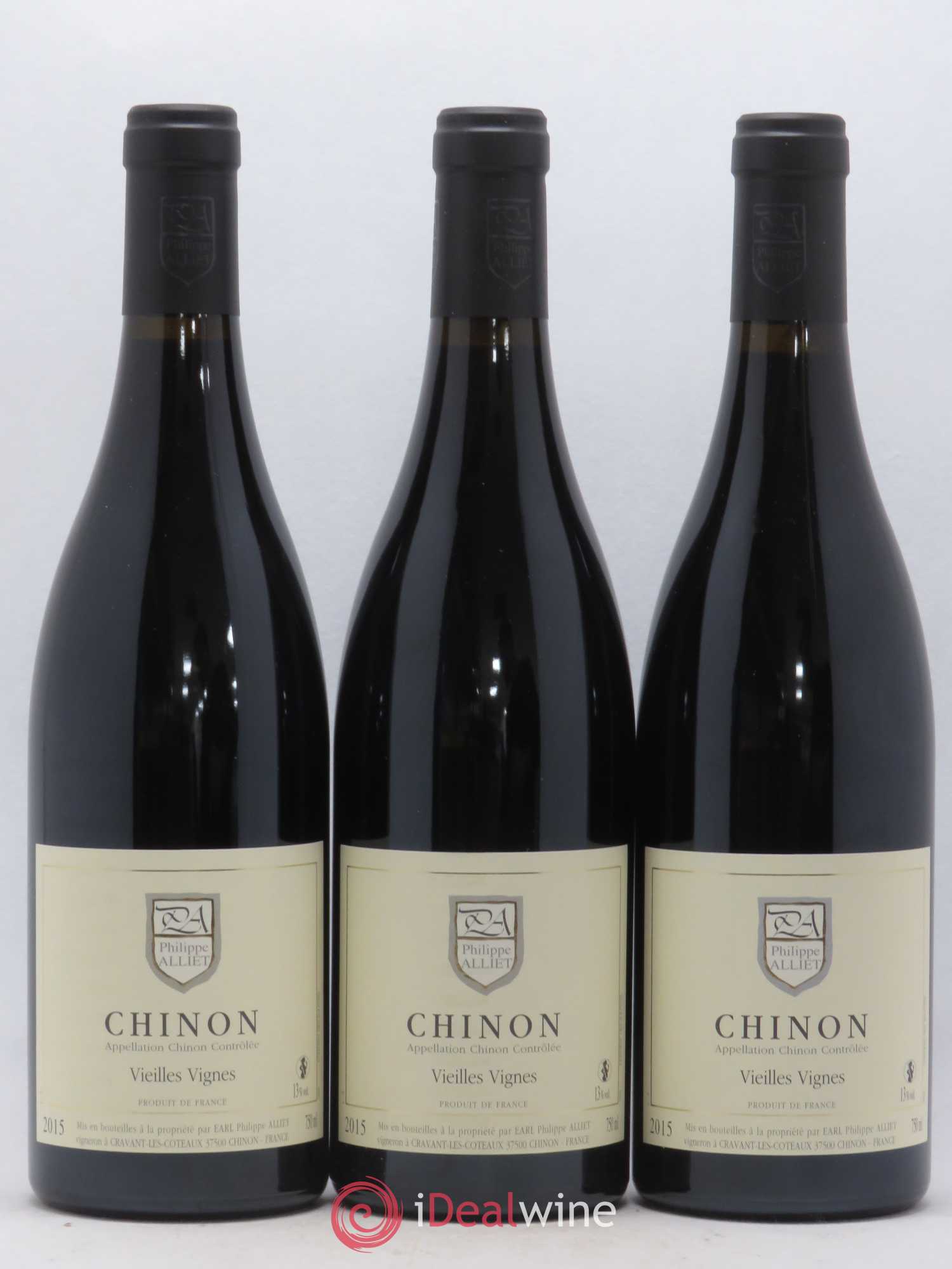 Chinon Vieilles Vignes Philippe Alliet (sans prix de réserve) 2015 - Lot de 3 bouteilles - 0