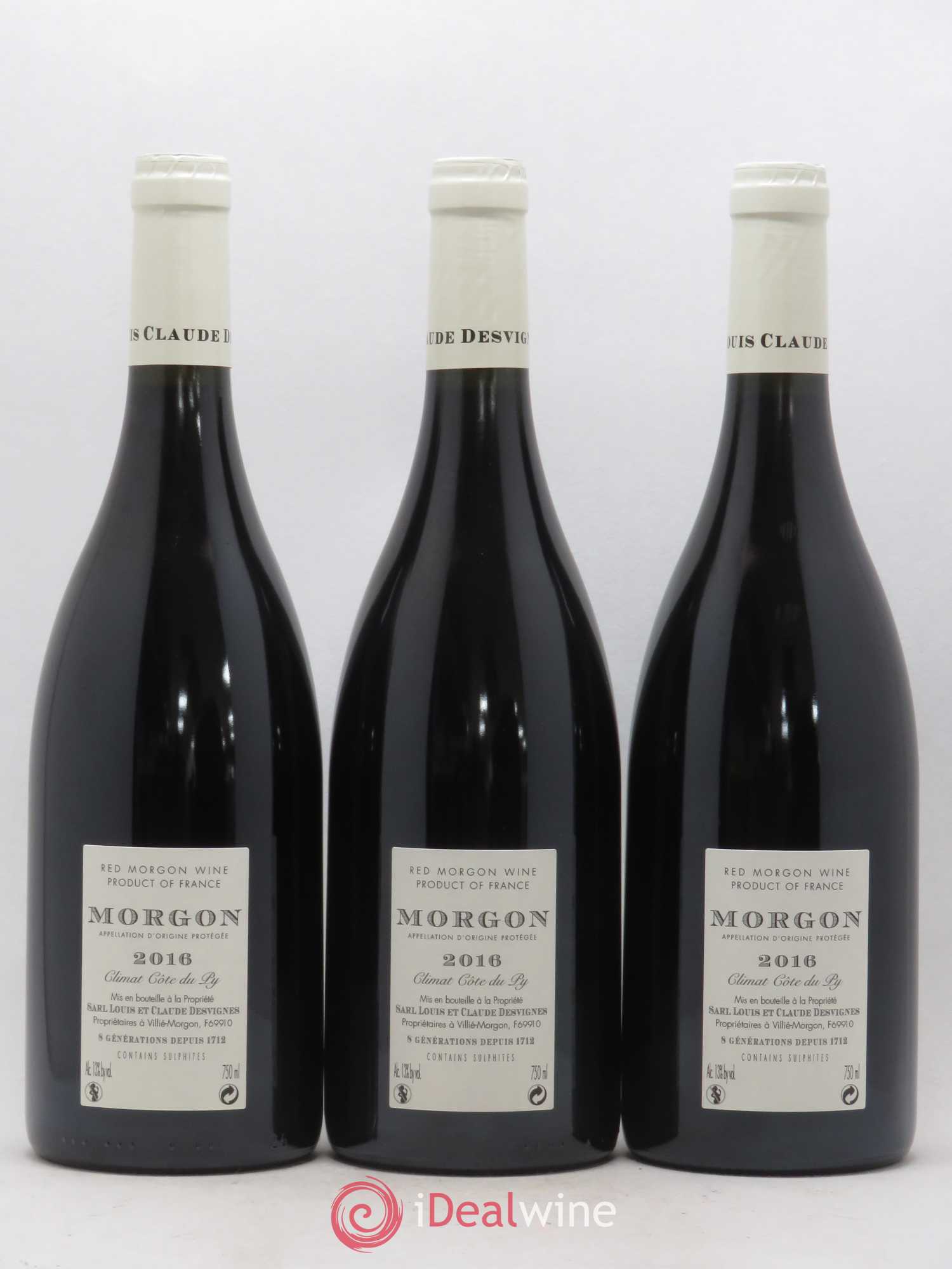 Morgon Côte de Py Javernières Louis-Claude Desvignes (senza prezzo di riserva) 2016 - Lotto di 3 bottiglie - 1
