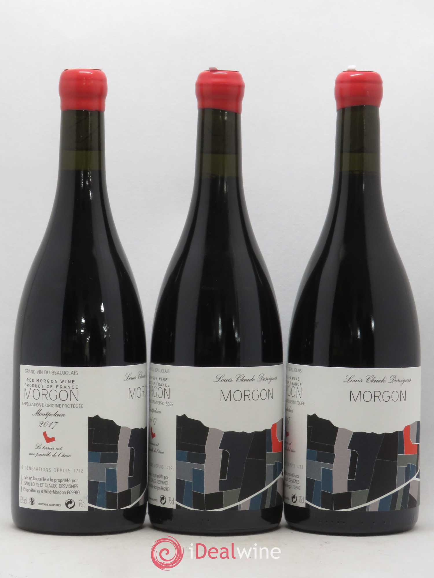 Morgon Montpelain Louis-Claude Desvignes (sans prix de réserve) 2017 - Lot de 3 bouteilles - 0