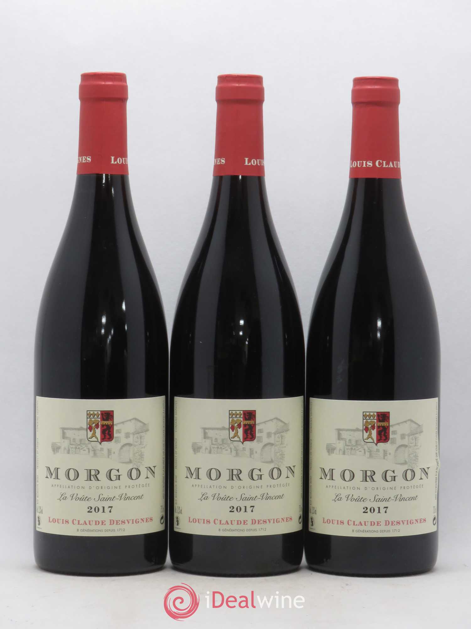 Morgon La Voûte Saint Vincent Louis-Claude Desvignes (sans prix de réserve) 2017 - Lot de 3 bouteilles - 0