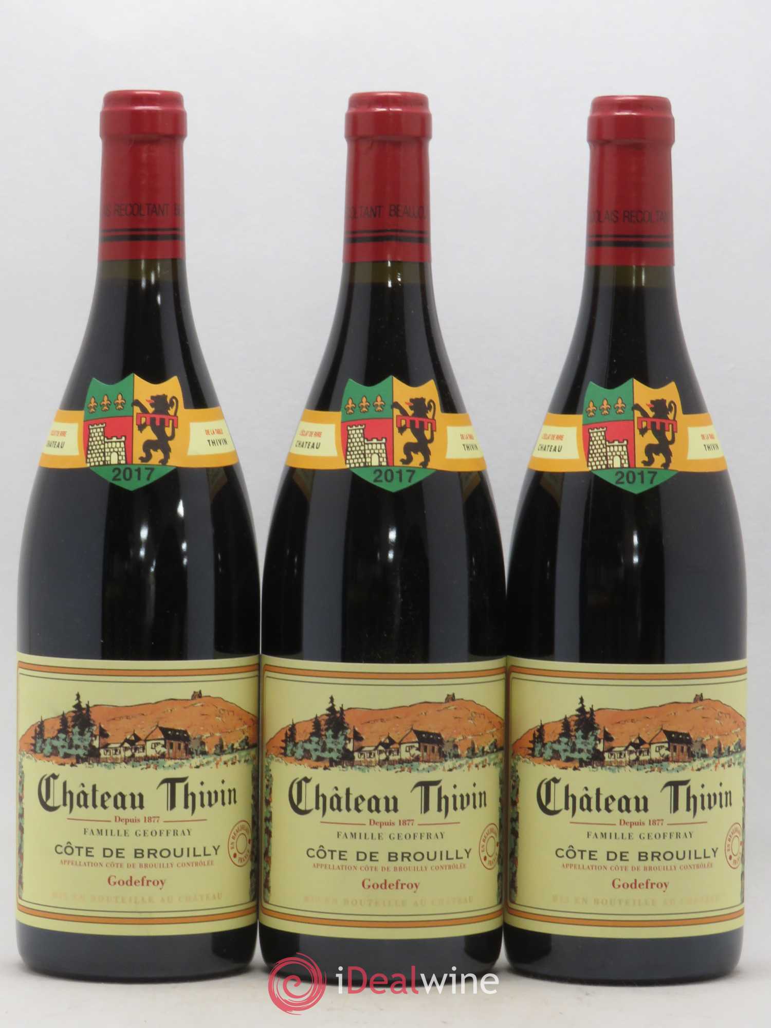 Côte de Brouilly Cuvée Godefroy Château Thivin 2017 - Lot de 3 bouteilles - 0