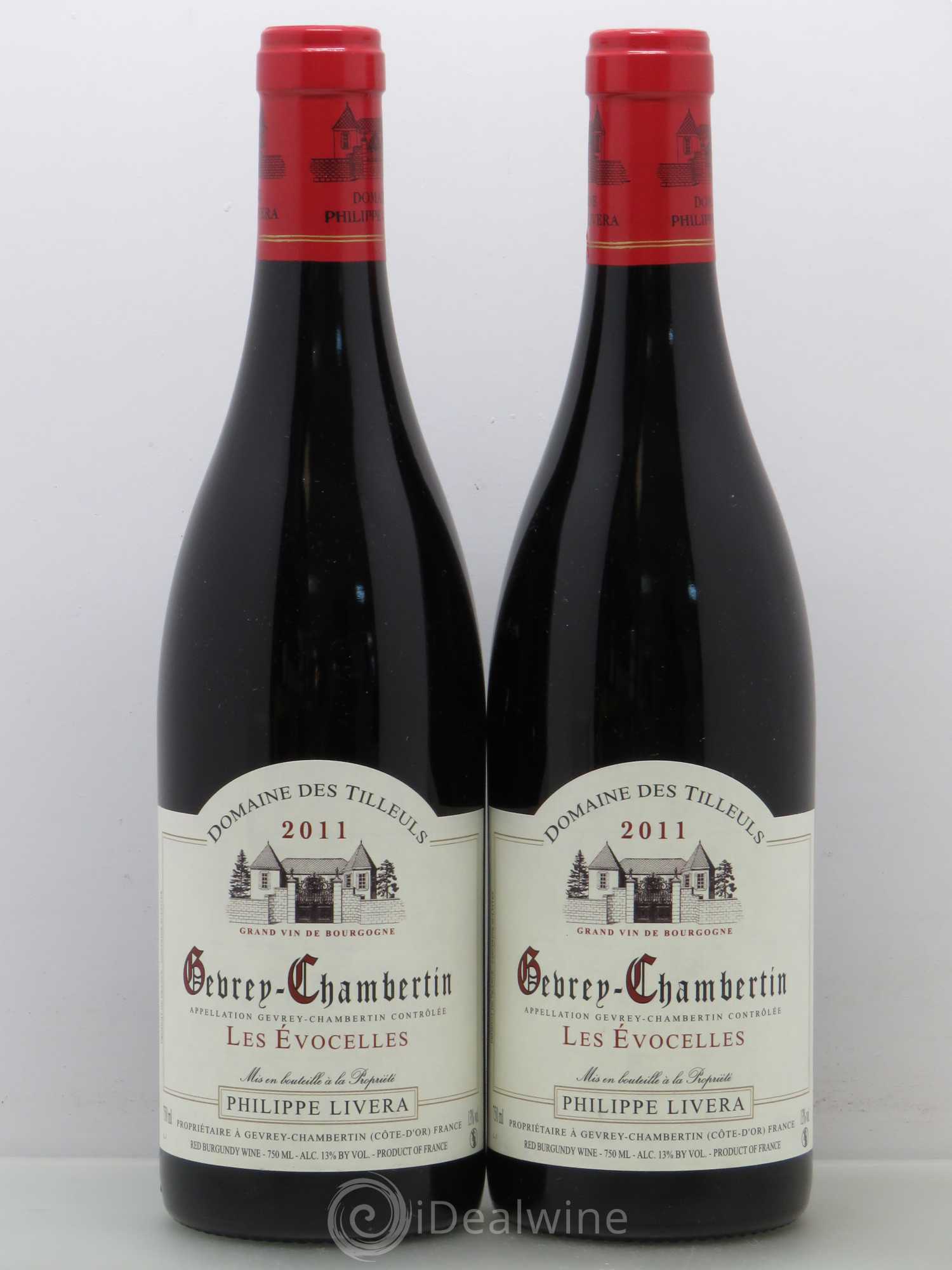 Gevrey-Chambertin Les Evocelles Tilleuls (Domaine des) - Philippe Livera 2011 - Lot de 2 bouteilles - 0