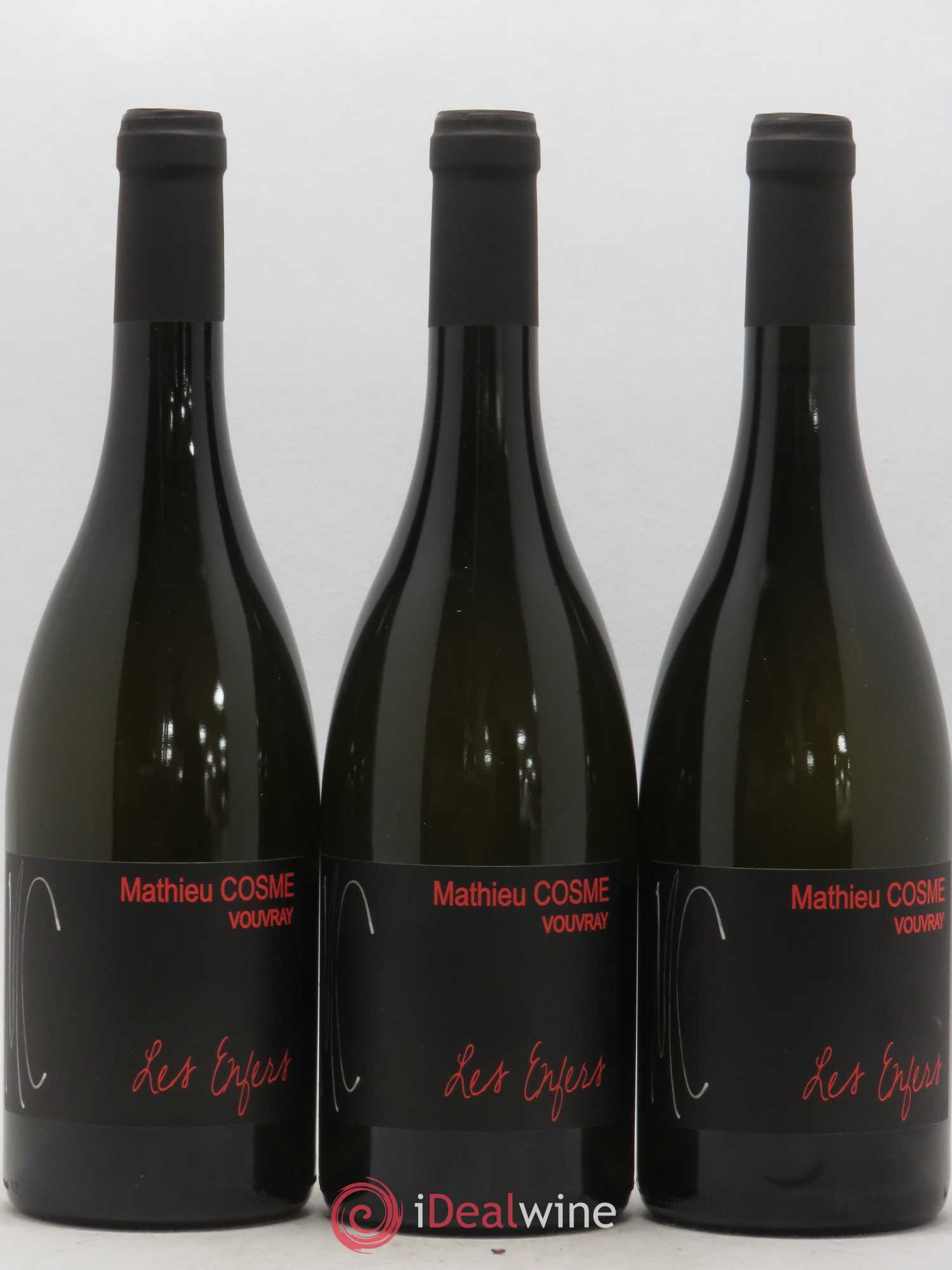 Vouvray Les Enfers Mathieu Cosme (sans prix de réserve) 2017 - Posten von 3 Flaschen - 0