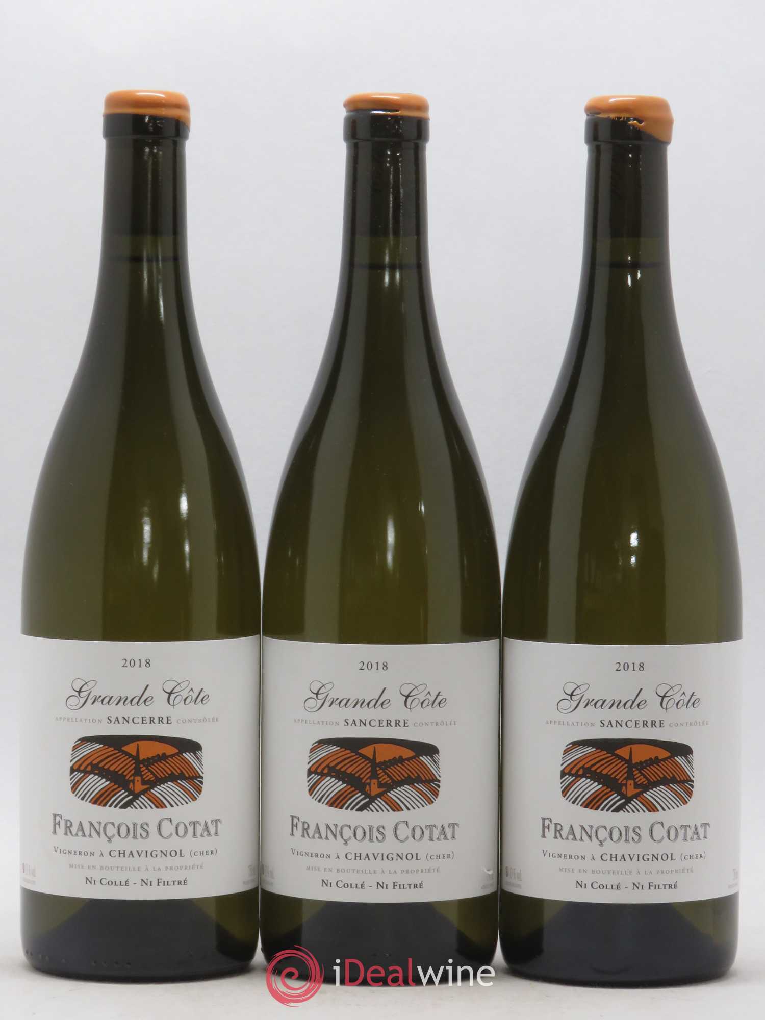 Sancerre La Grande Côte François Cotat (sans prix de réserve) 2018 - Lot de 3 bouteilles - 0