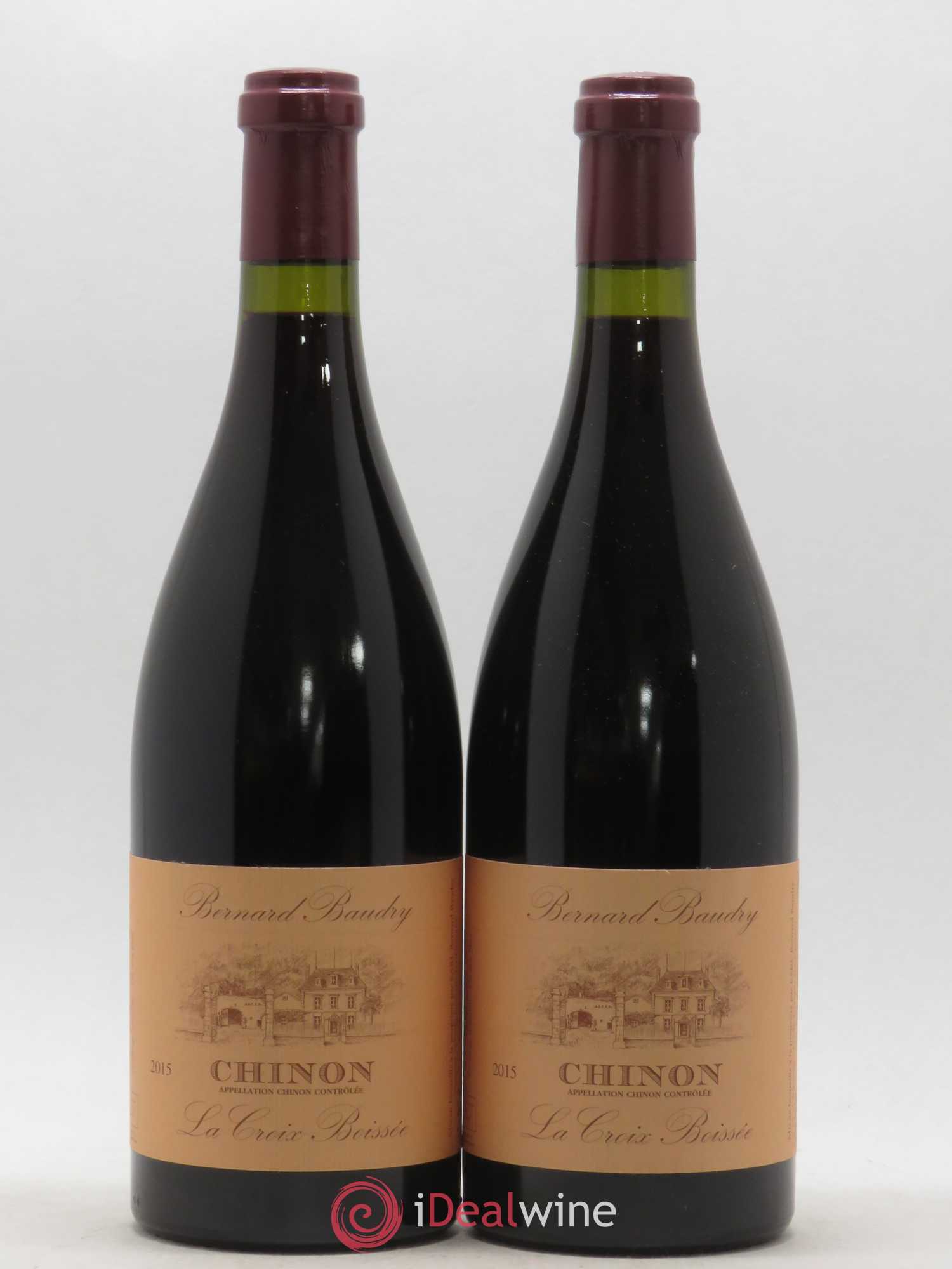 Chinon La Croix Boissée Bernard Baudry 2015 - Lot de 2 bouteilles - 0