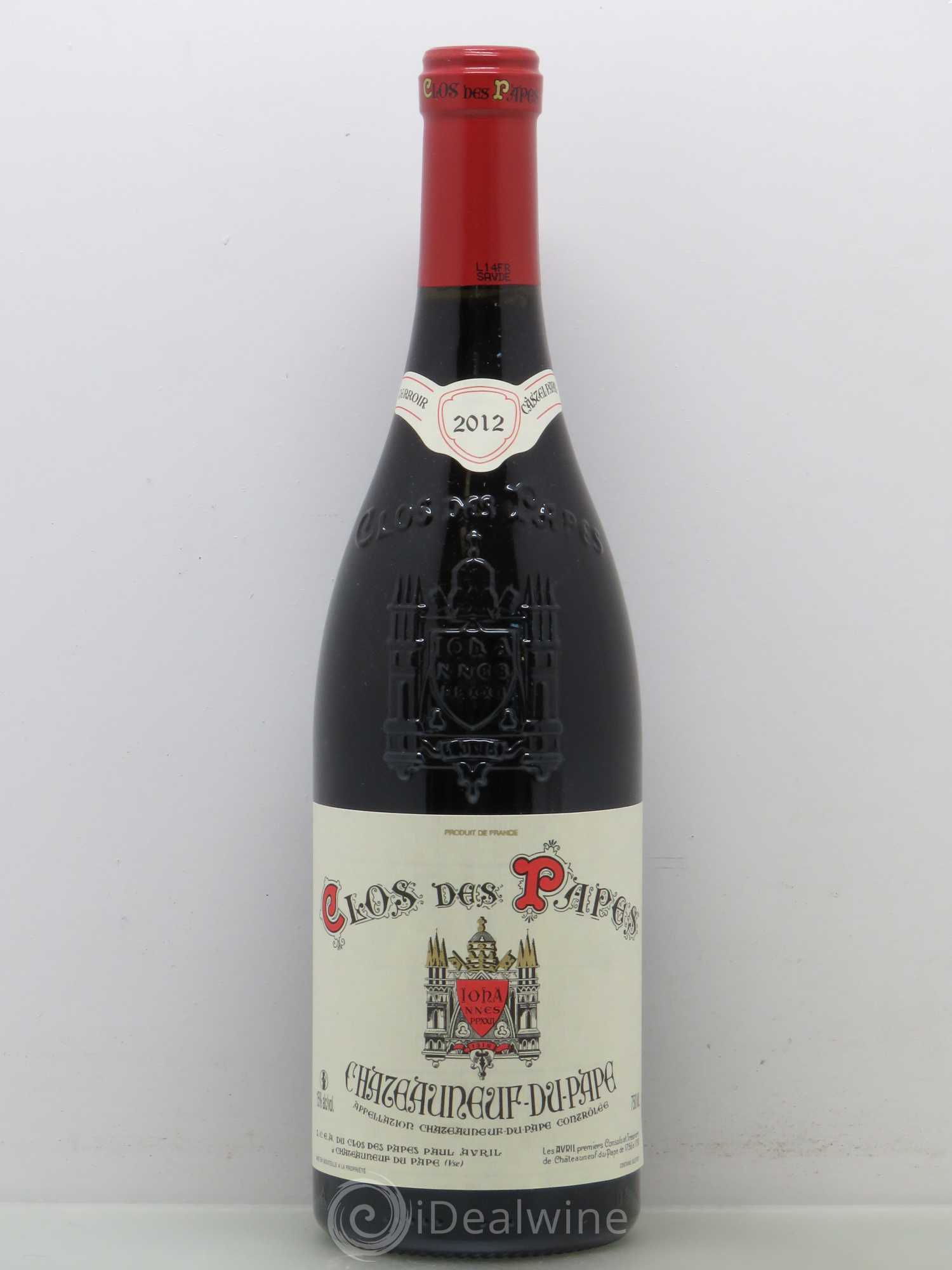 Châteauneuf-du-Pape Clos des Papes - Paul Avril 2012 - Lot de 1 bouteille - 0