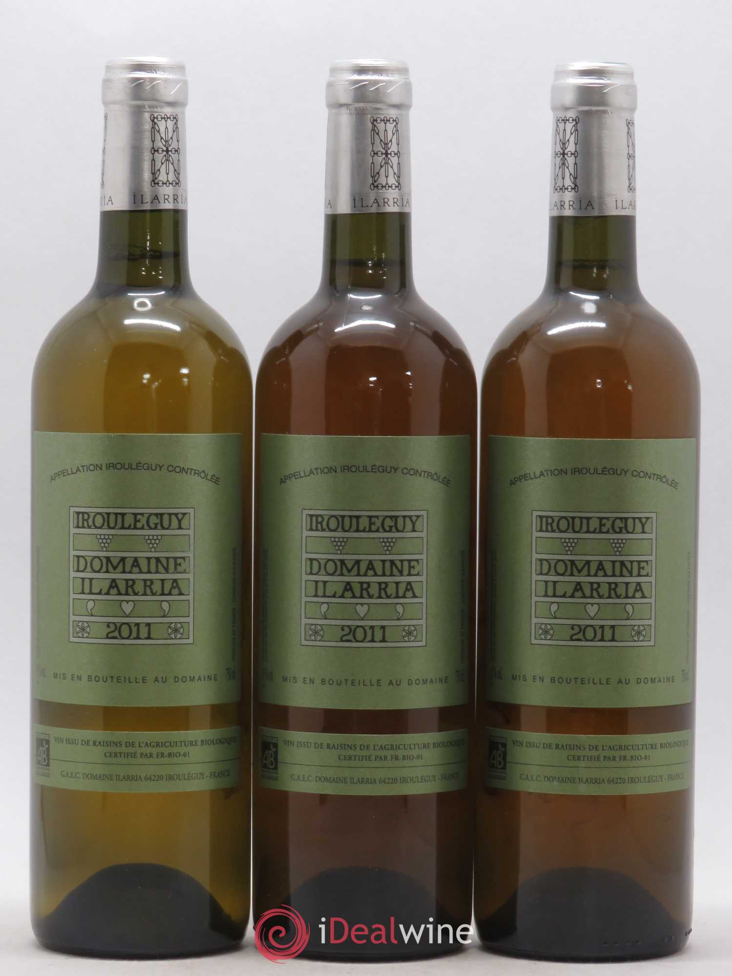 Sud-Ouest Irouleguy Domaine Ilarria (sans prix de réserve) 2011 - Posten von 3 Flaschen - 0