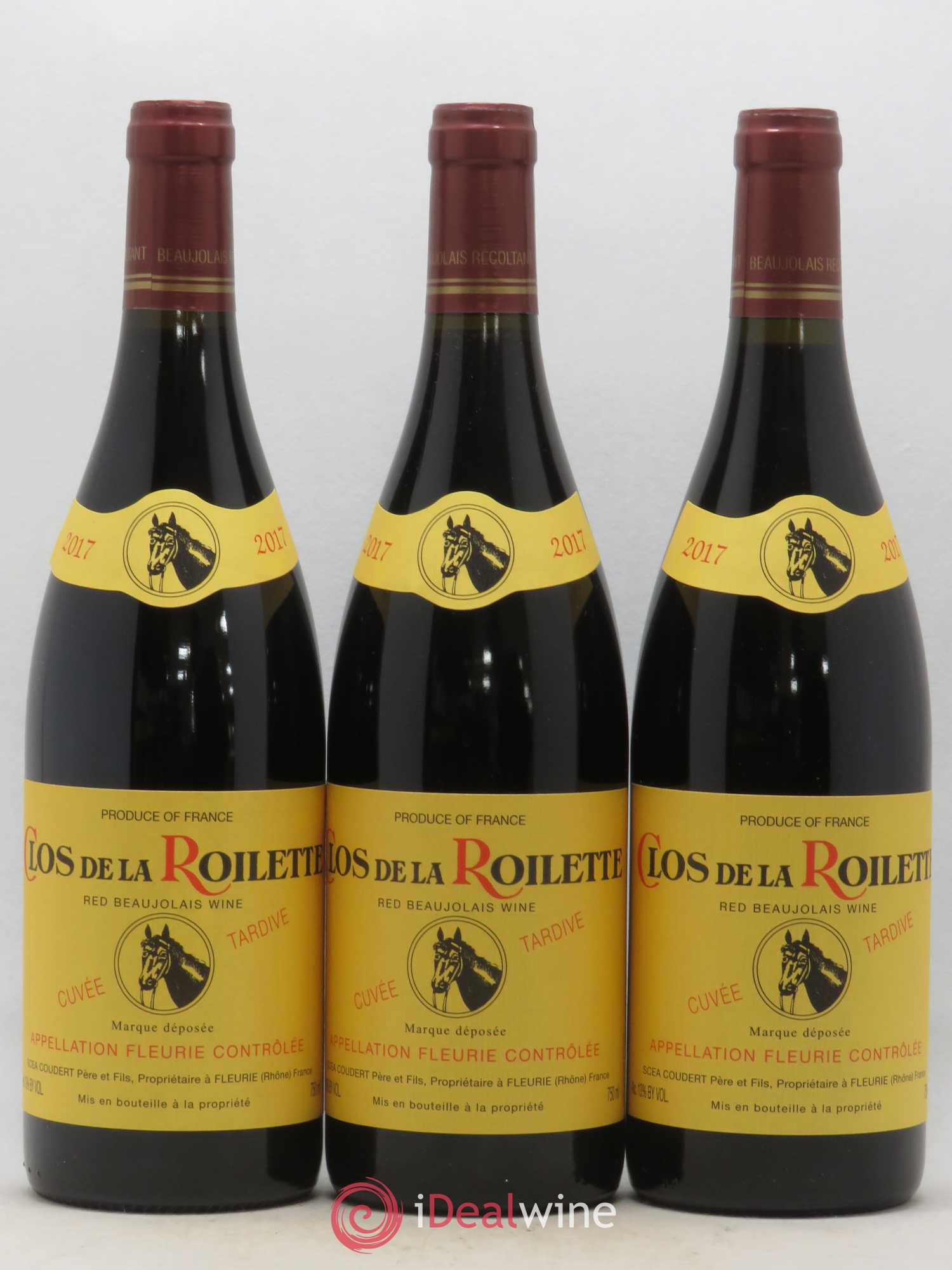 Fleurie Cuvée Tardive Clos de la Roilette (sans prix de réserve) 2017 - Lot de 3 bouteilles - 0