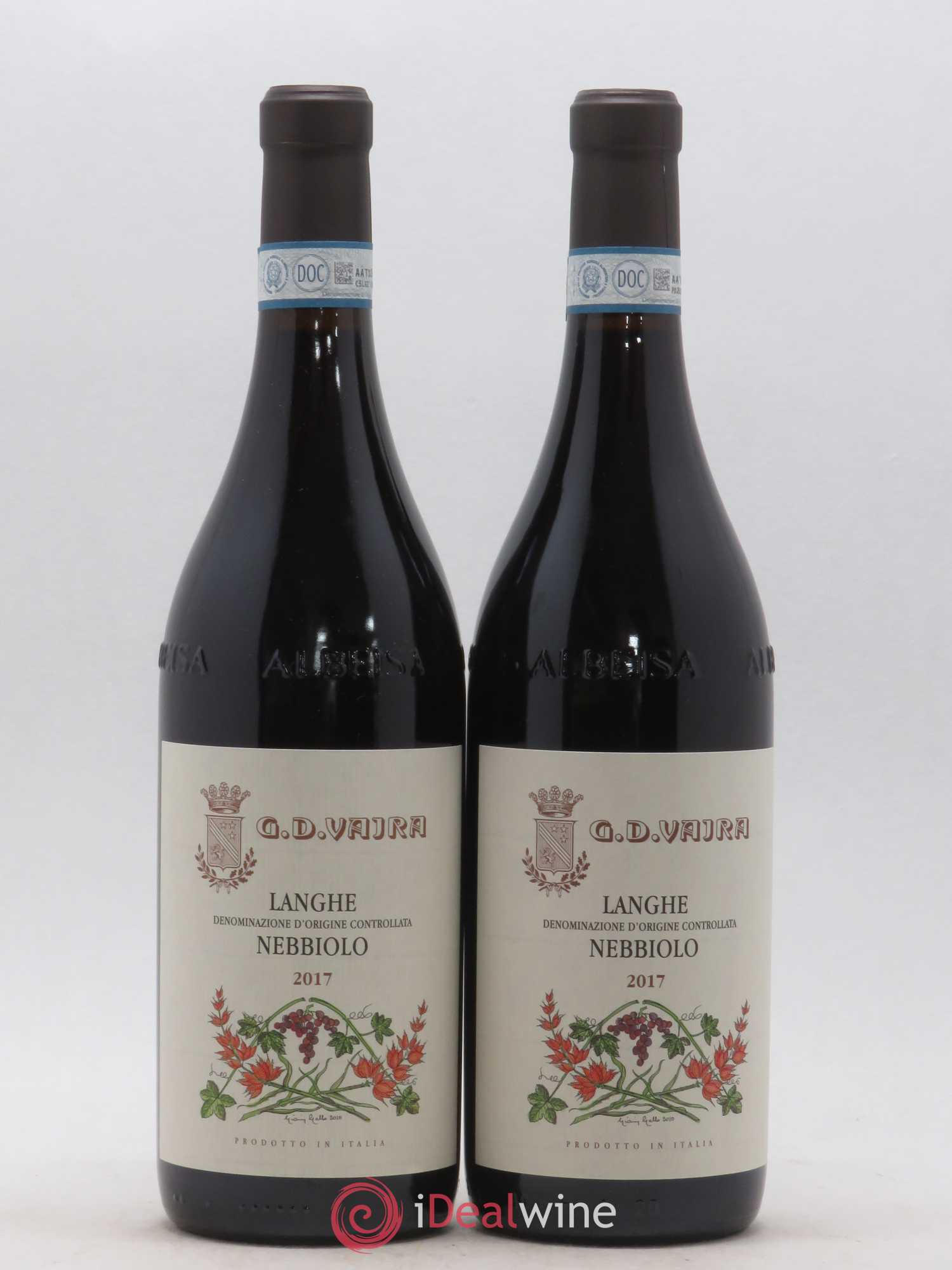 Langhe DOC Nebbiolo G.D. Vajra (sans prix de réserve) 2017 - Posten von 2 Flaschen - 0