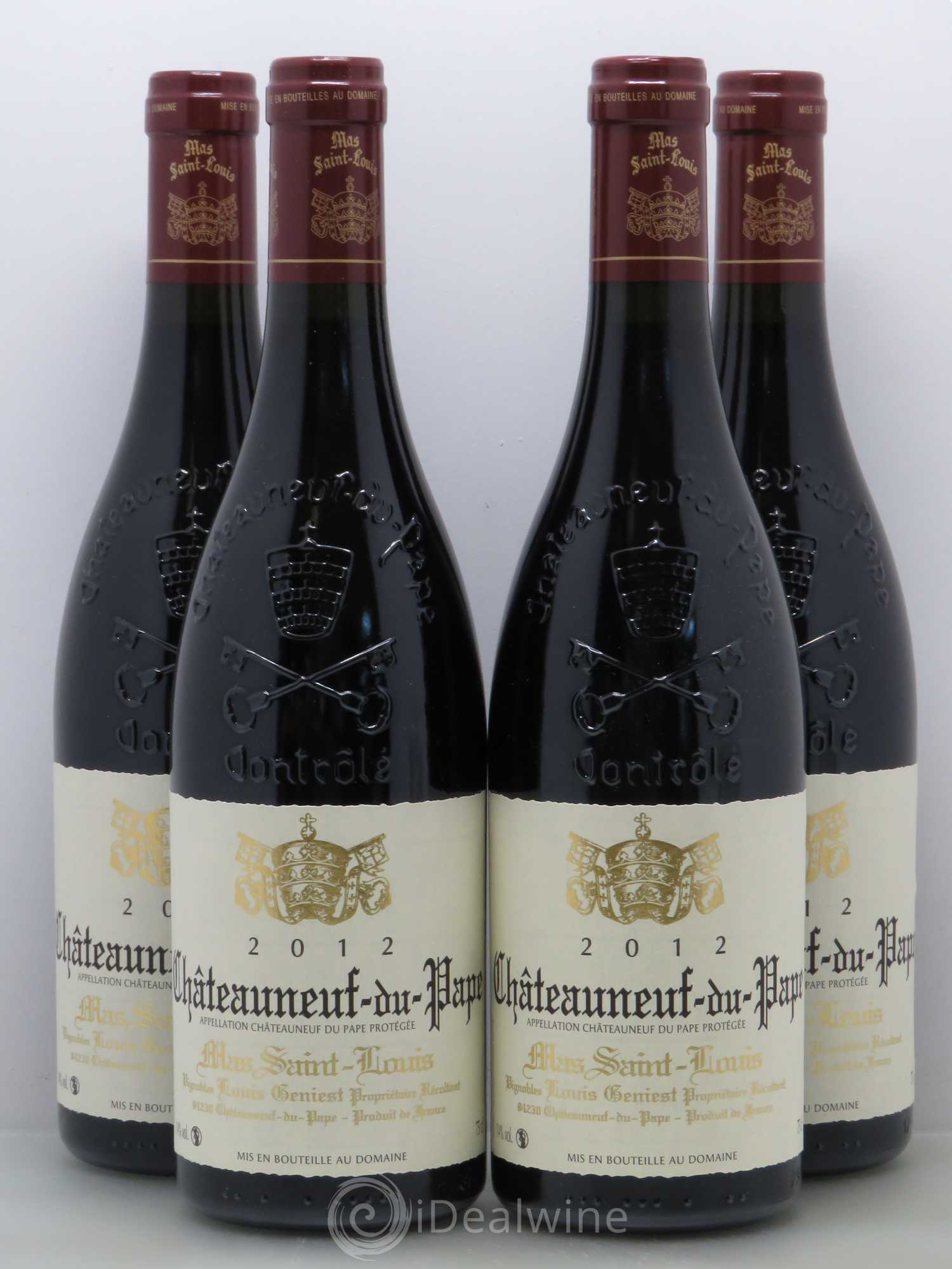 Châteauneuf-du-Pape Mas Saint Louis 2012 - Lot de 4 bouteilles - 0