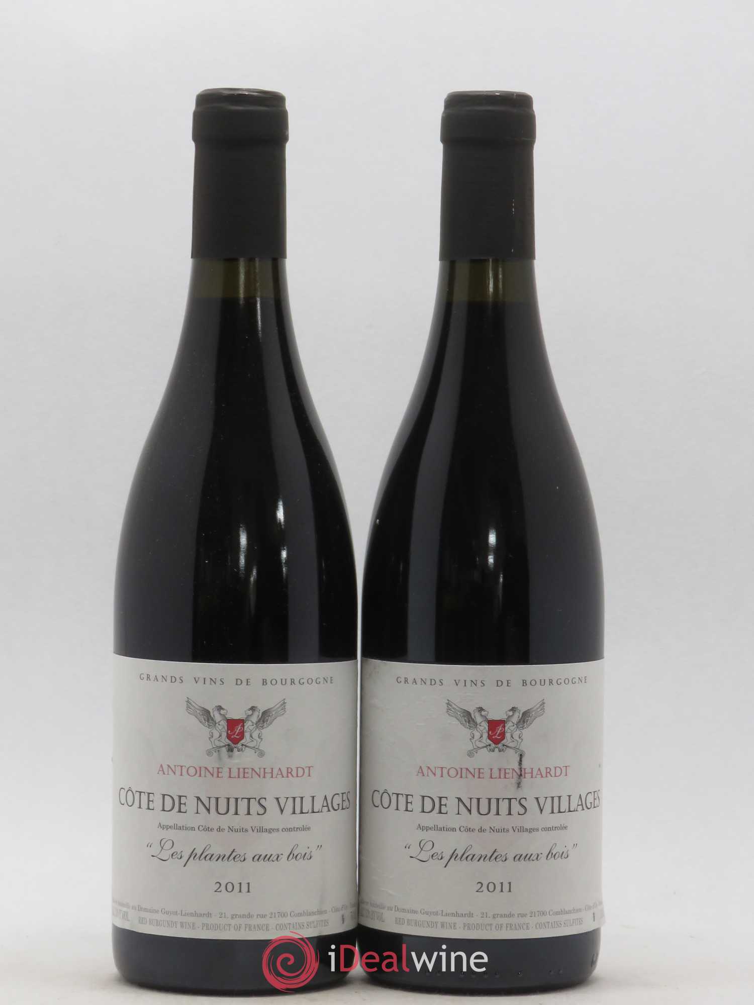 Côte de Nuits-Villages Les Plantes Aux Bois Antoine Lienhardt (sans prix de réserve) 2011 - Posten von 2 Flaschen - 0