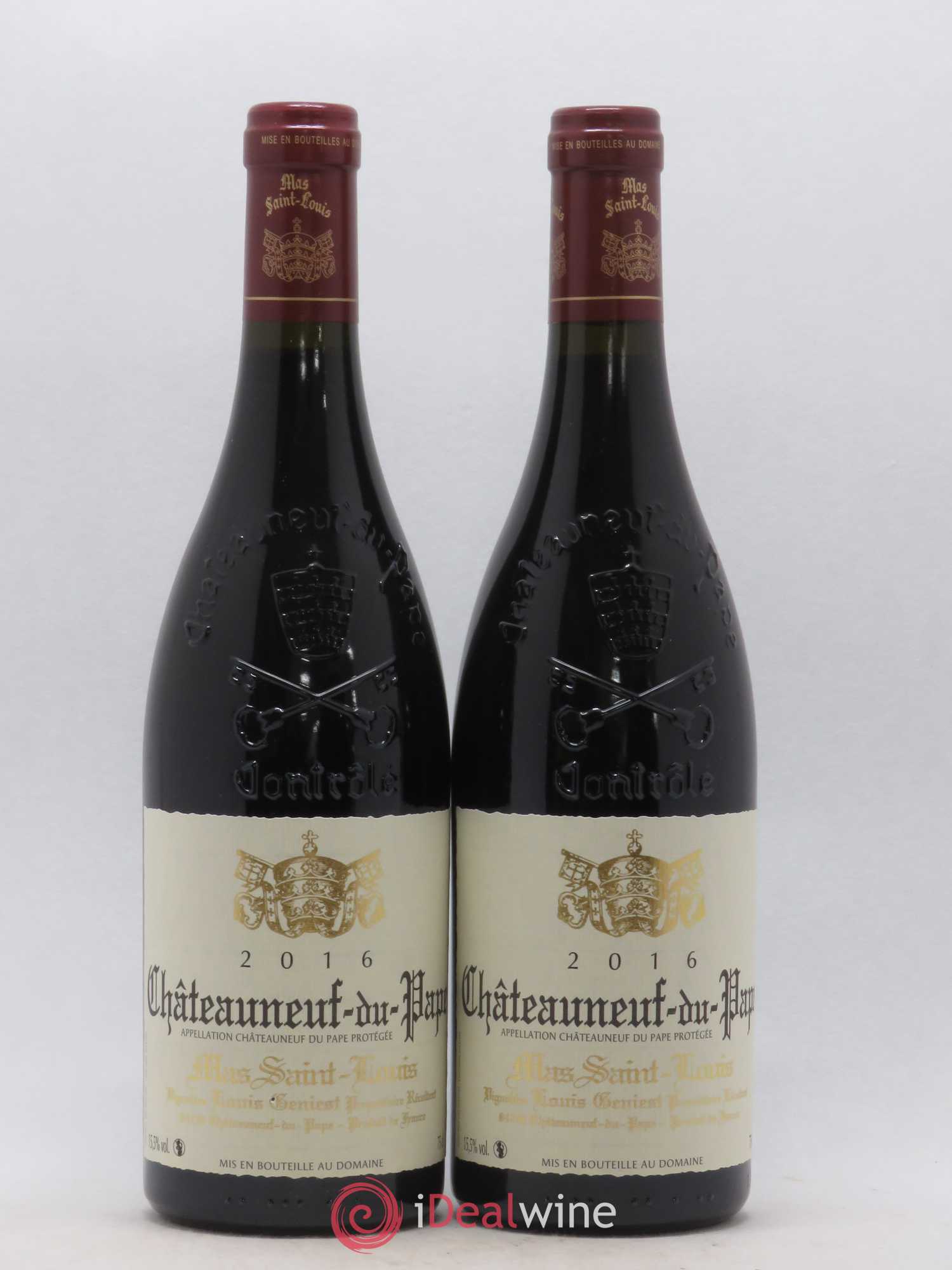 Châteauneuf-du-Pape Mas Saint Louis (sans prix de réserve) 2016 - Posten von 2 Flaschen - 0