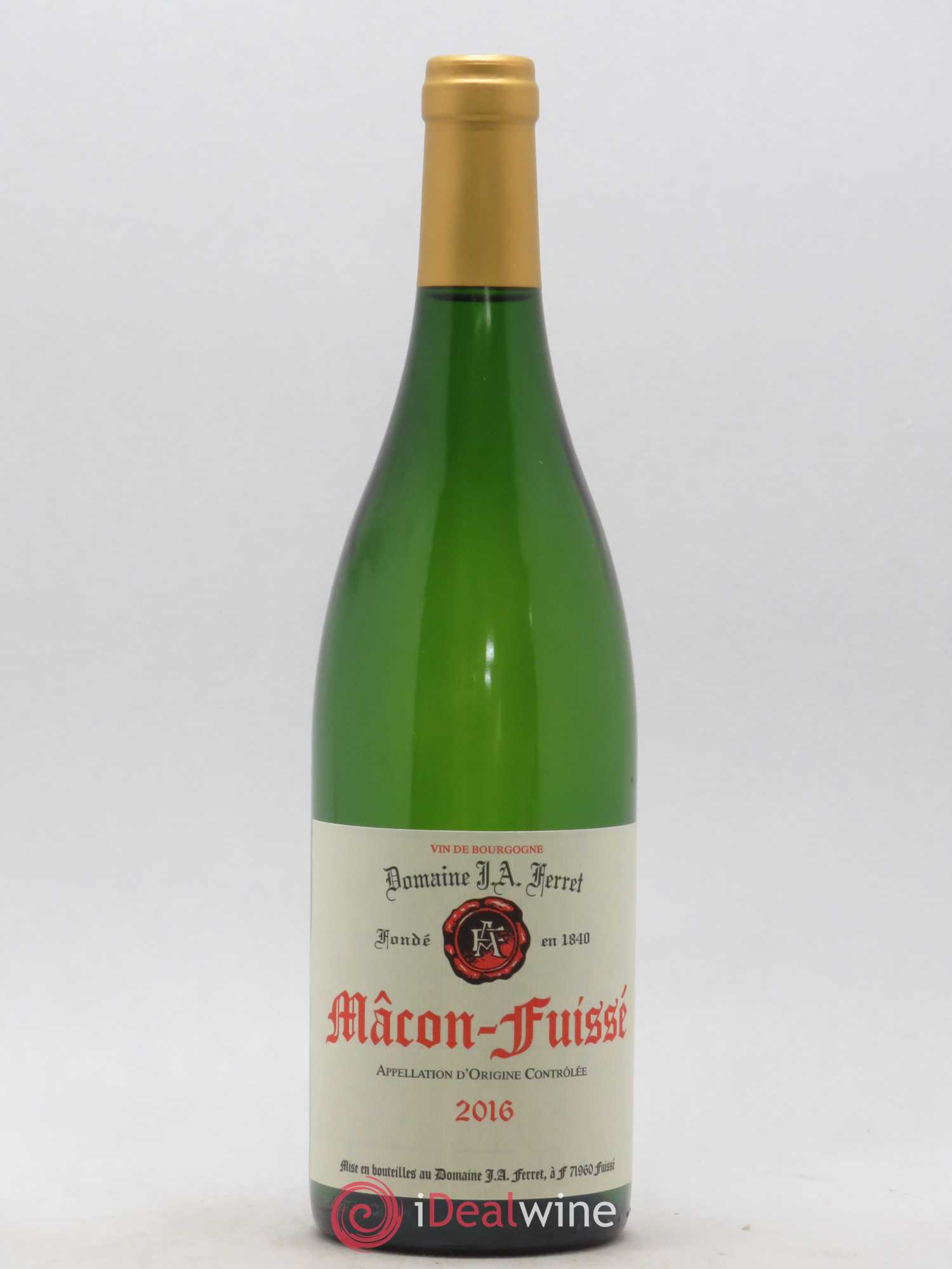 Mâcon-Fuissé J.A. Ferret (Domaine) 2016 - Lot de 1 bouteille - 0