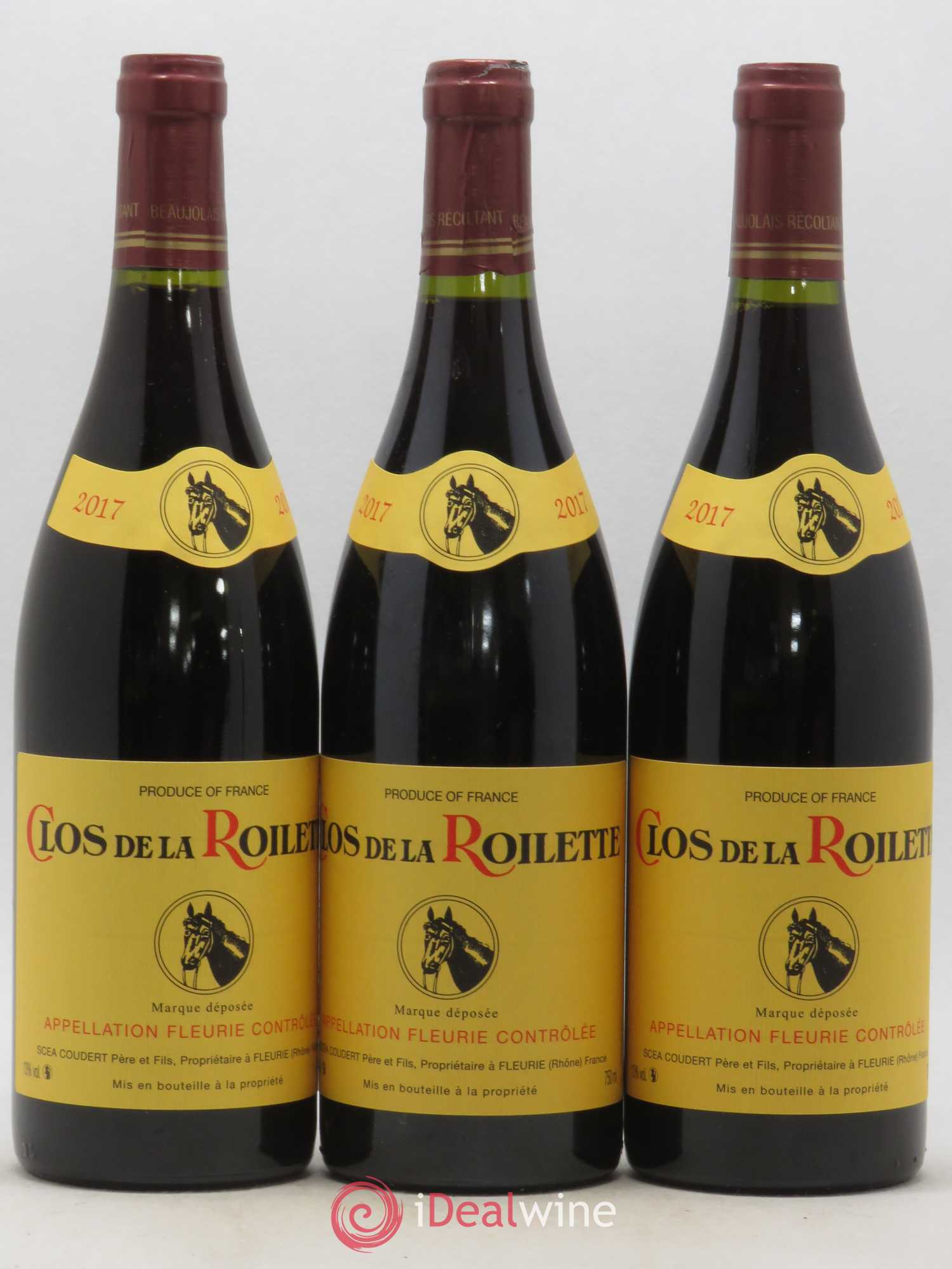 Fleurie Clos de la Roilette (sans prix de réserve) 2017 - Lot de 3 bouteilles - 0