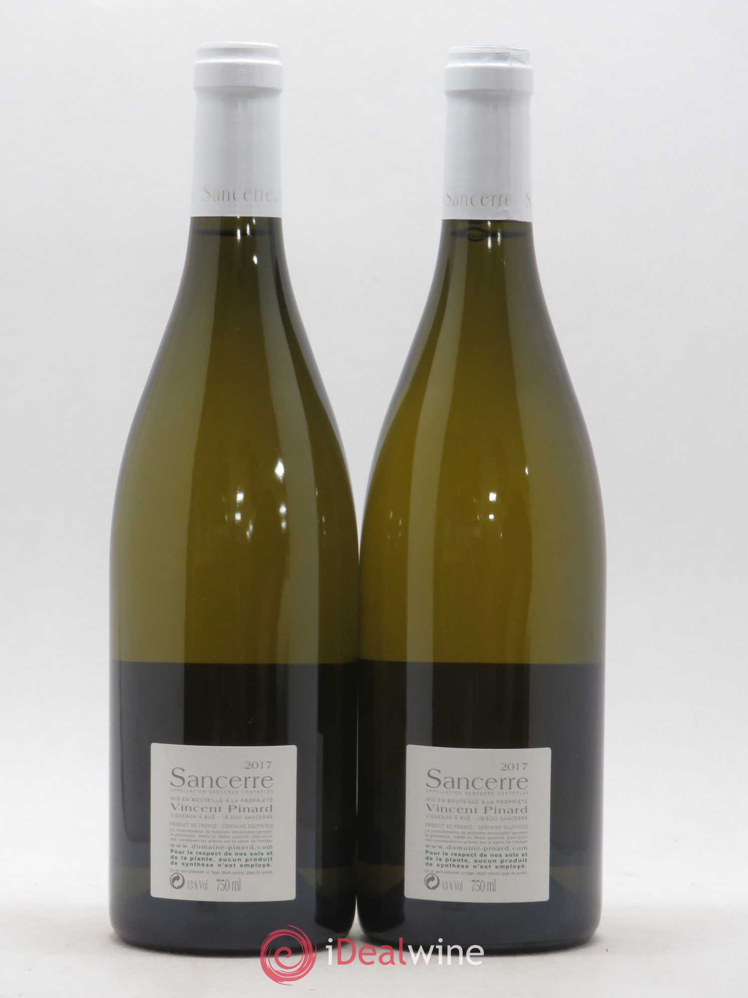 Sancerre Florès Vincent Pinard (sans prix de réserve) 2017 - Lot de 2 bouteilles - 1