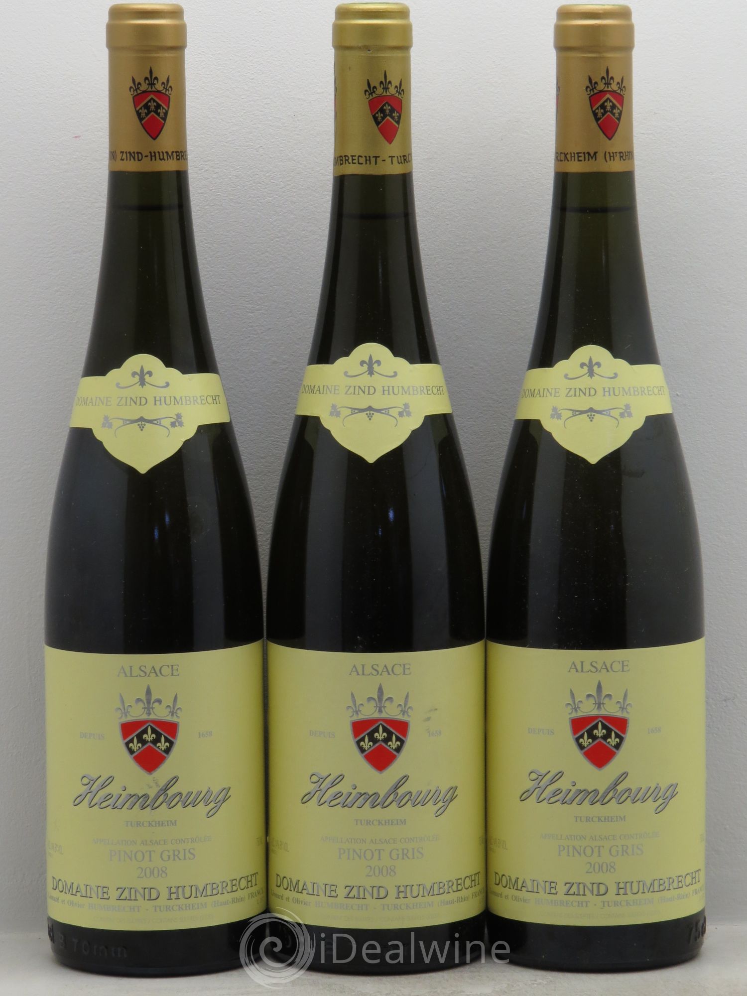 Alsace Pinot Gris Heimbourg Zind-Humbrecht (Domaine) (sans prix de réserve) 2008 - Lot de 3 bouteilles - 0