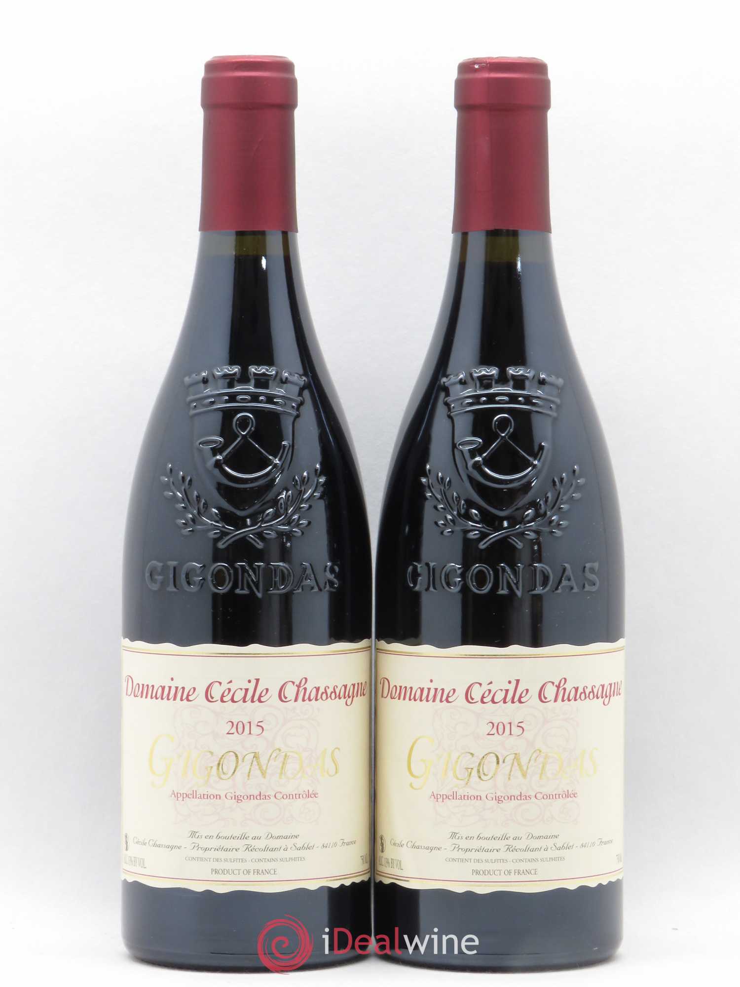 Gigondas Cécile Chassagne 2015 - Posten von 2 Flaschen - 0