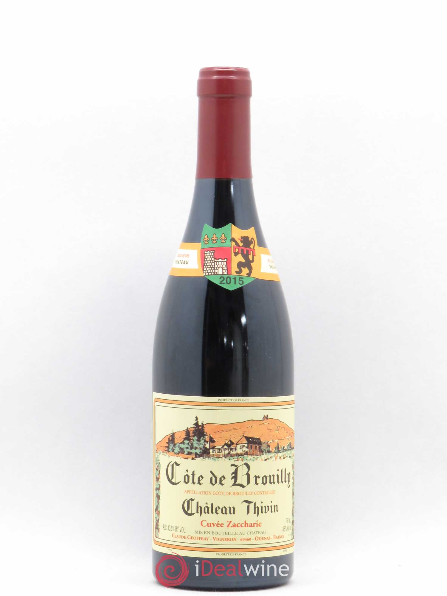 Côte de Brouilly Cuvée Zaccharie Château Thivin 2015 - Lot de 1 bouteille - 0