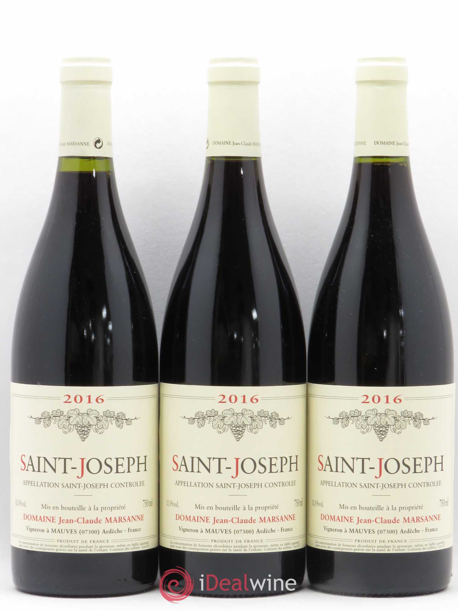 Saint-Joseph Jean-Claude Marsanne (Domaine) 2016 - Lot de 3 bouteilles - 0