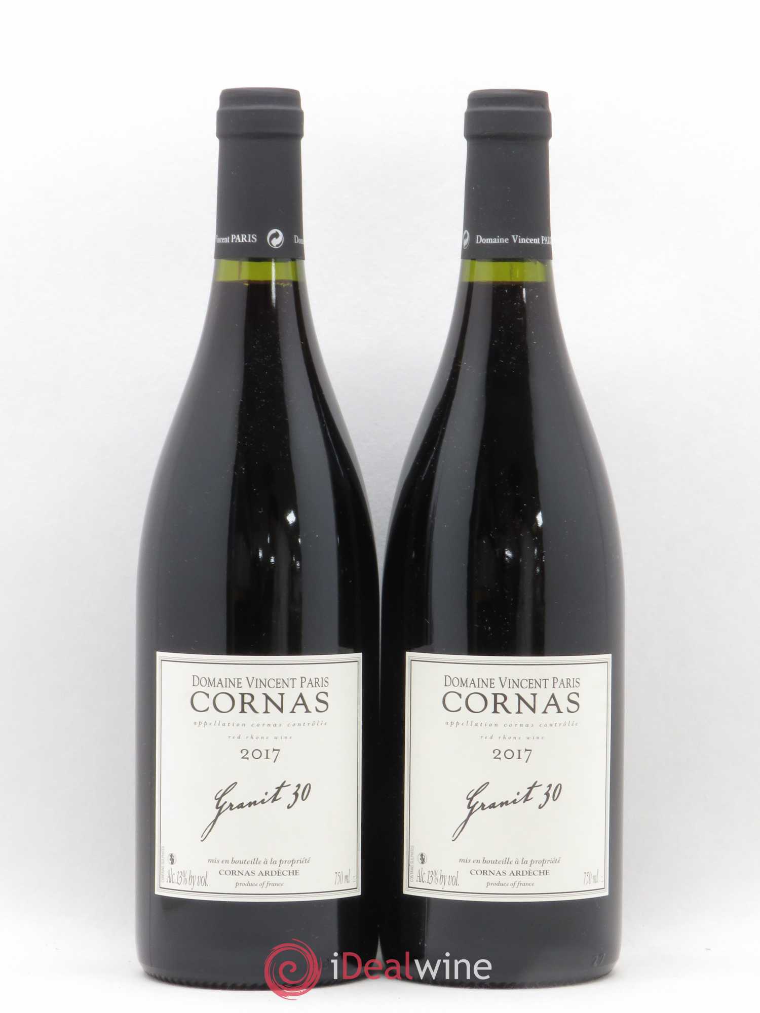 Cornas Granit 30 Vincent Paris (sans prix de réserve) 2017 - Lot de 2 bouteilles - 0