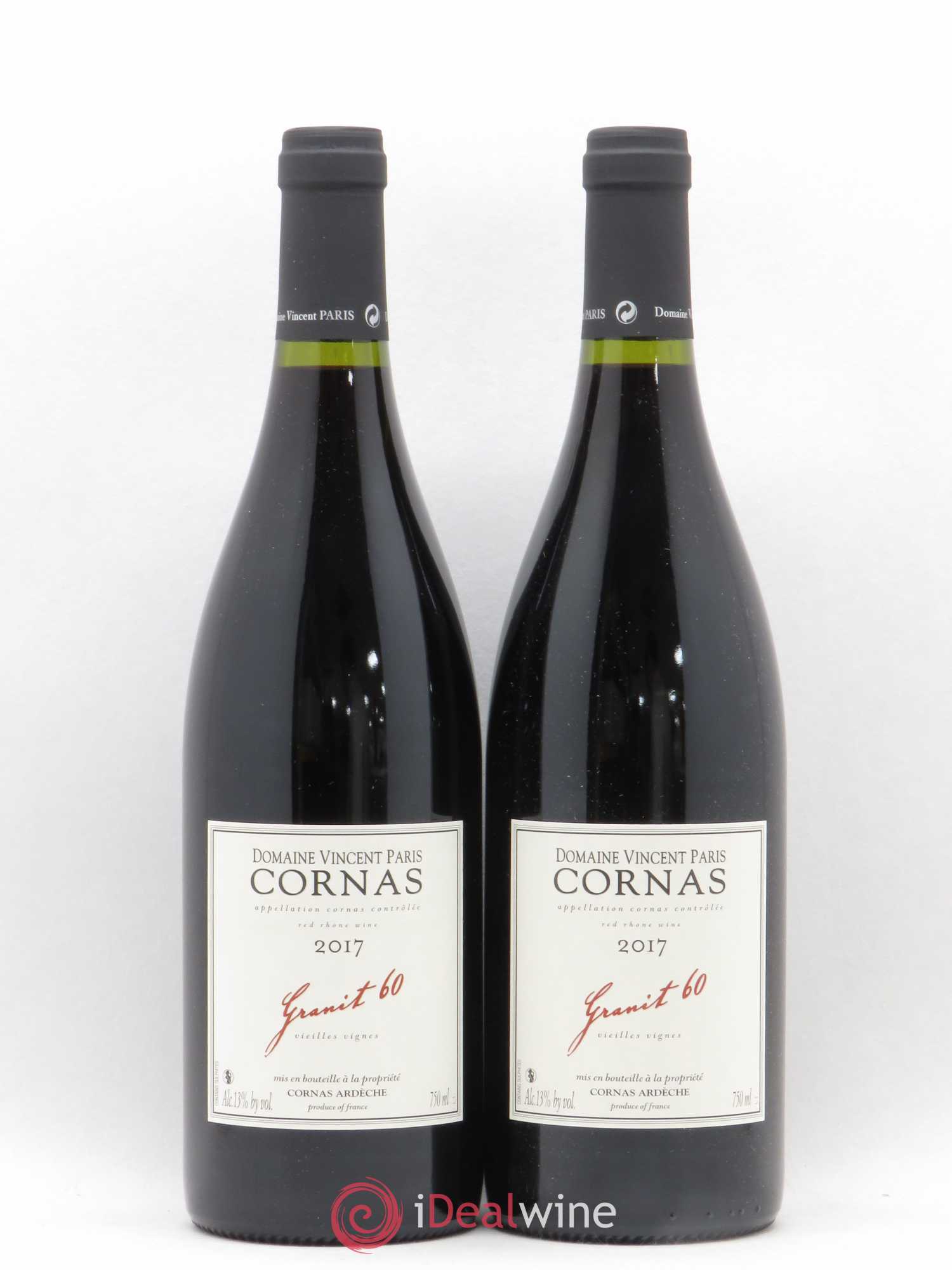 Cornas Granit 60 Vieilles Vignes Vincent Paris 2017 - Lot de 2 bouteilles - 0
