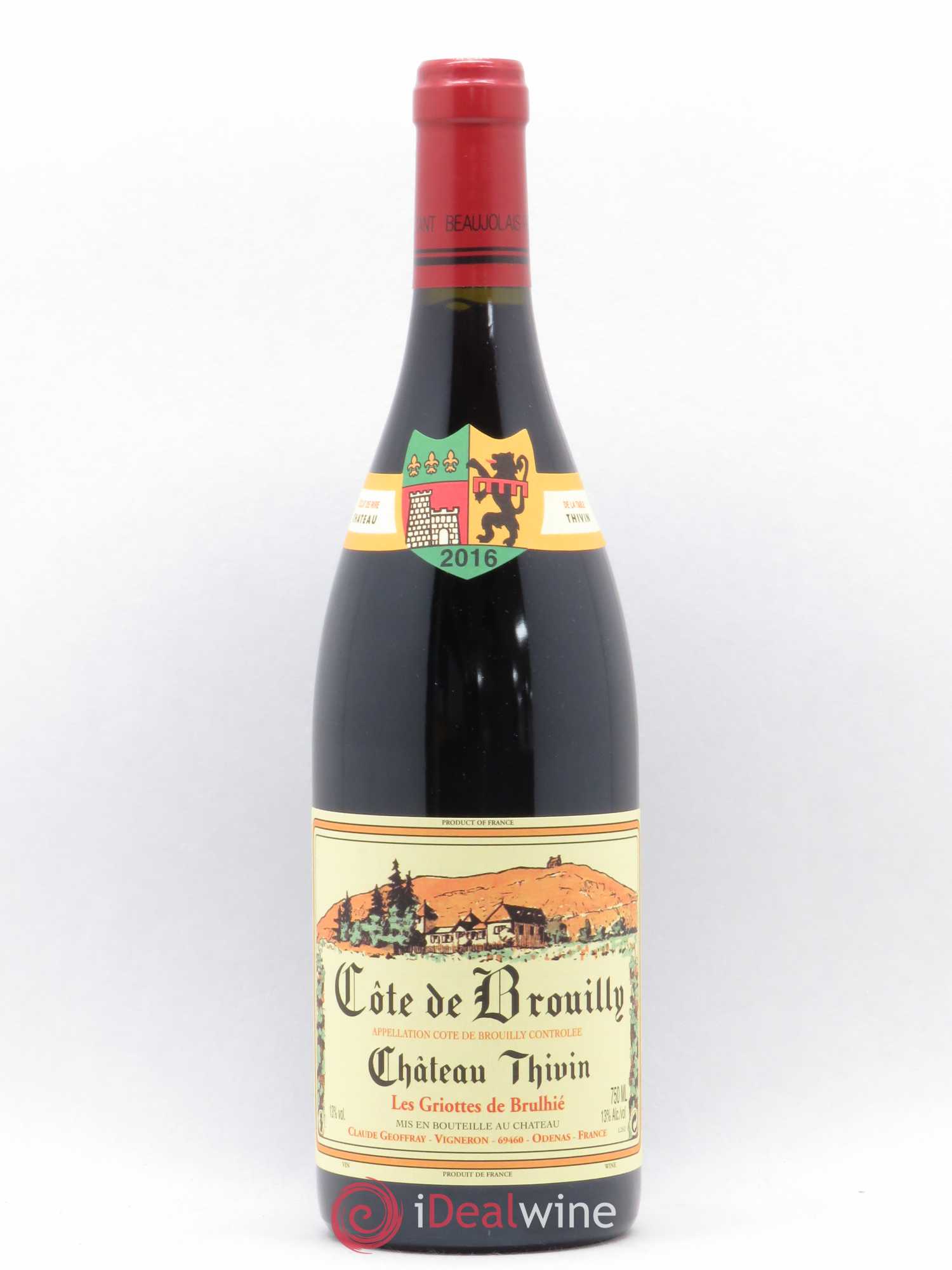 Côte de Brouilly Les Griottes de Brulhié Château Thivin (sans prix de réserve) 2016 - Lot de 1 bouteille - 0