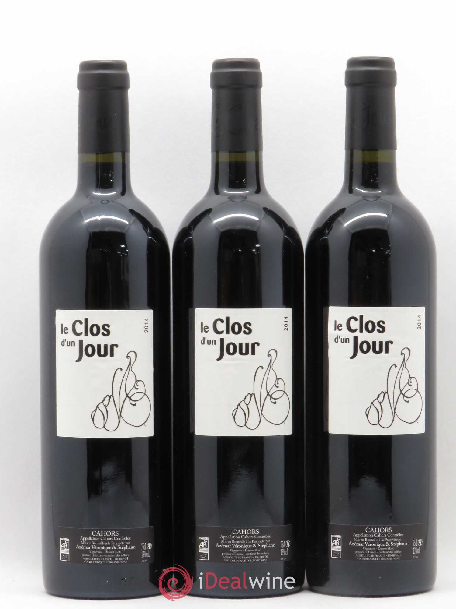 Cahors Le Clos d'Un Jour (sans prix de réserve) 2014 - Posten von 3 Flaschen - 0