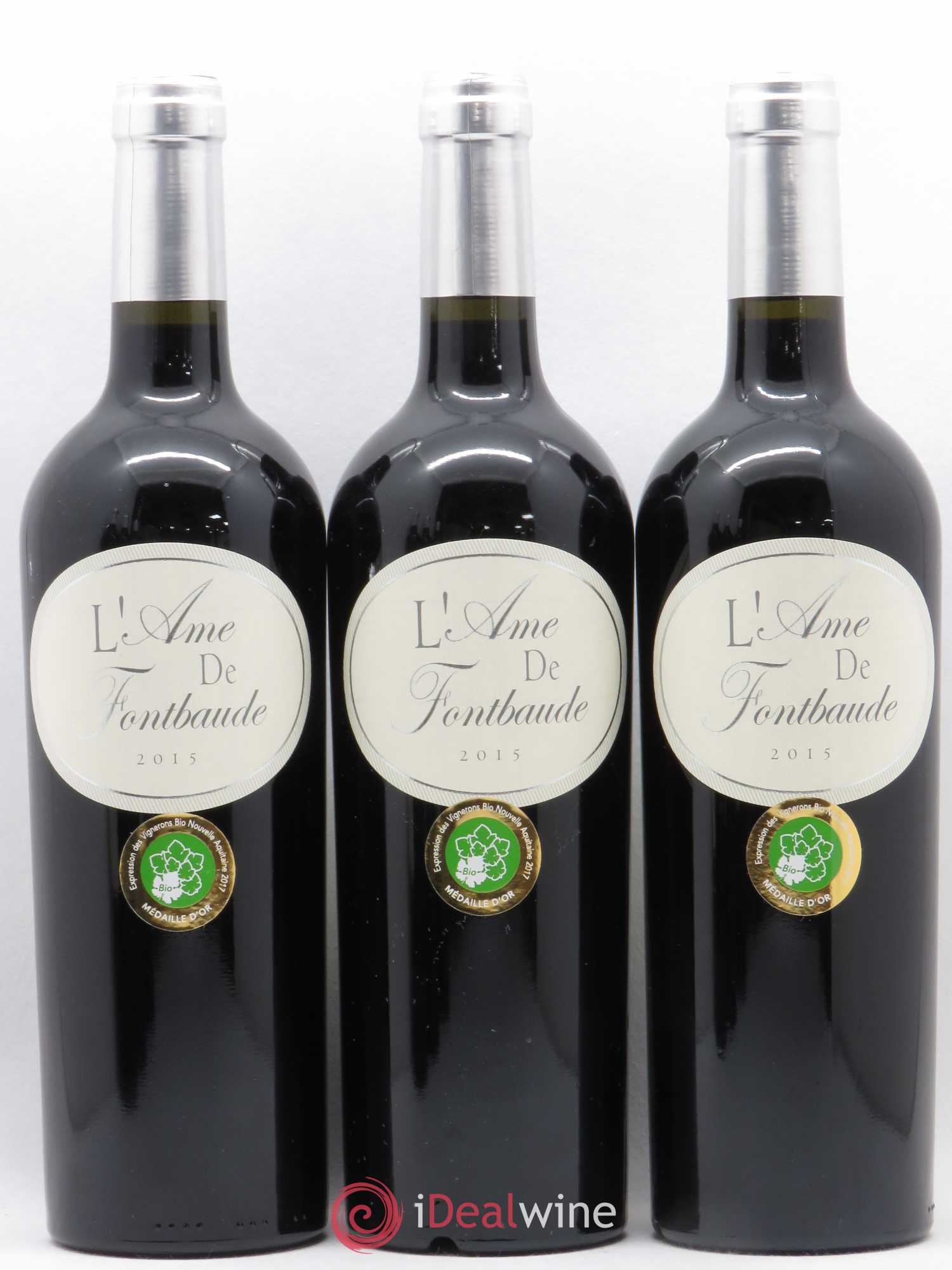Castillon-Côtes-de-Bordeaux (Côtes-de-Castillon) Âme de Fontbaude Château Fontbaude (sans prix de réserve) 2015 - Posten von 6 Flaschen - 1
