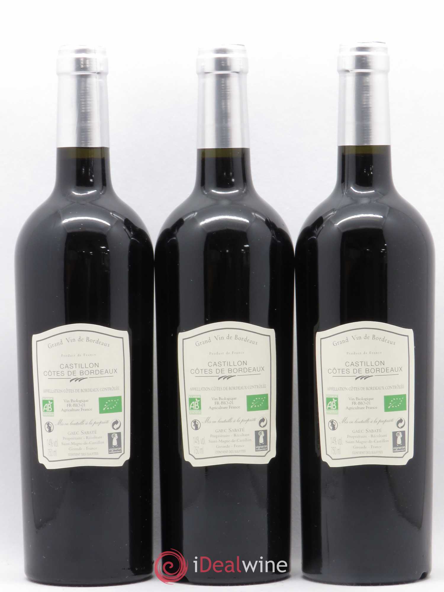 Castillon-Côtes-de-Bordeaux (Côtes-de-Castillon) Âme de Fontbaude Château Fontbaude (sans prix de réserve) 2015 - Posten von 3 Flaschen - 1