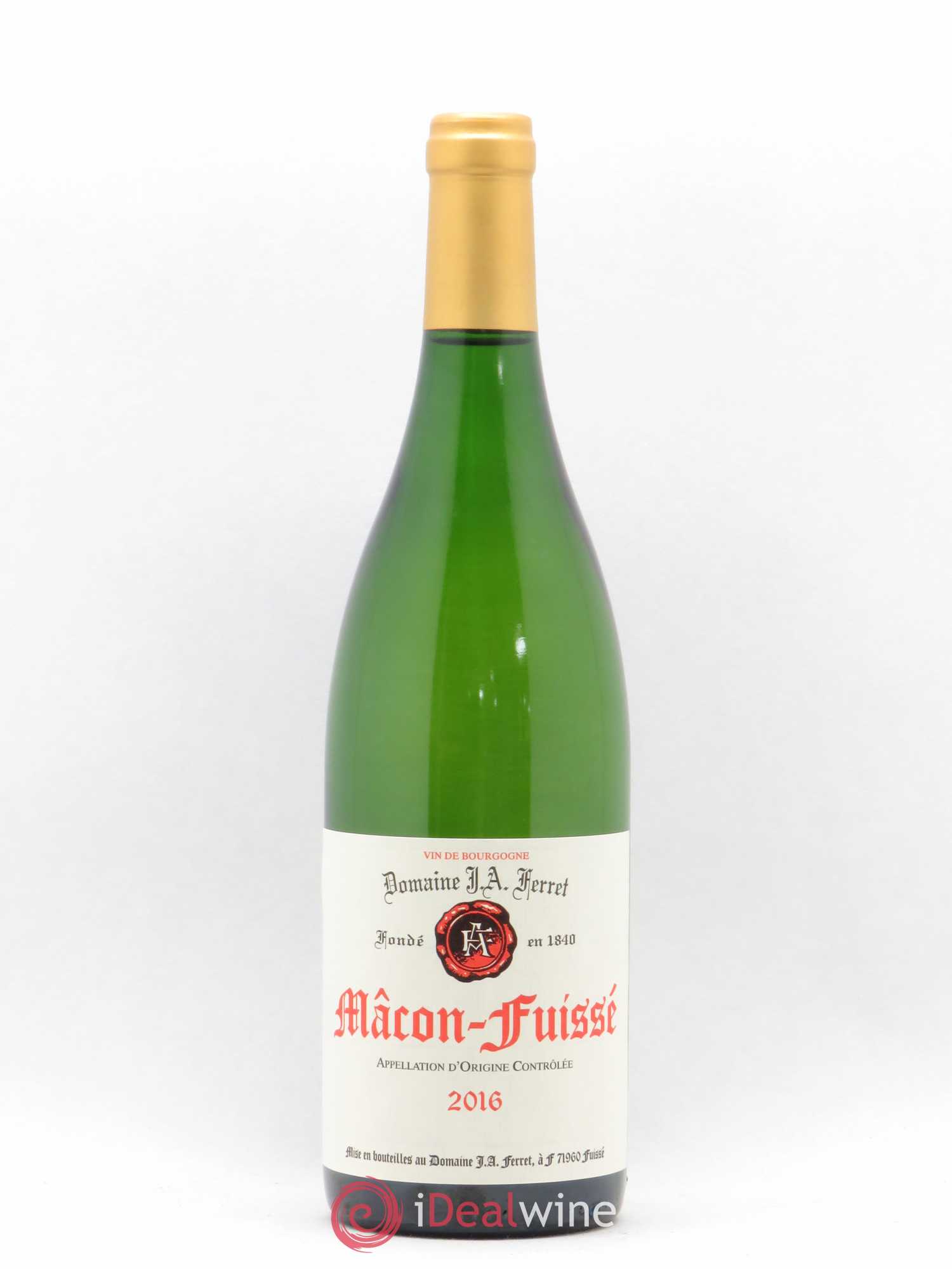 Mâcon-Fuissé J.A. Ferret (Domaine) 2016 - Lot de 1 bouteille - 0