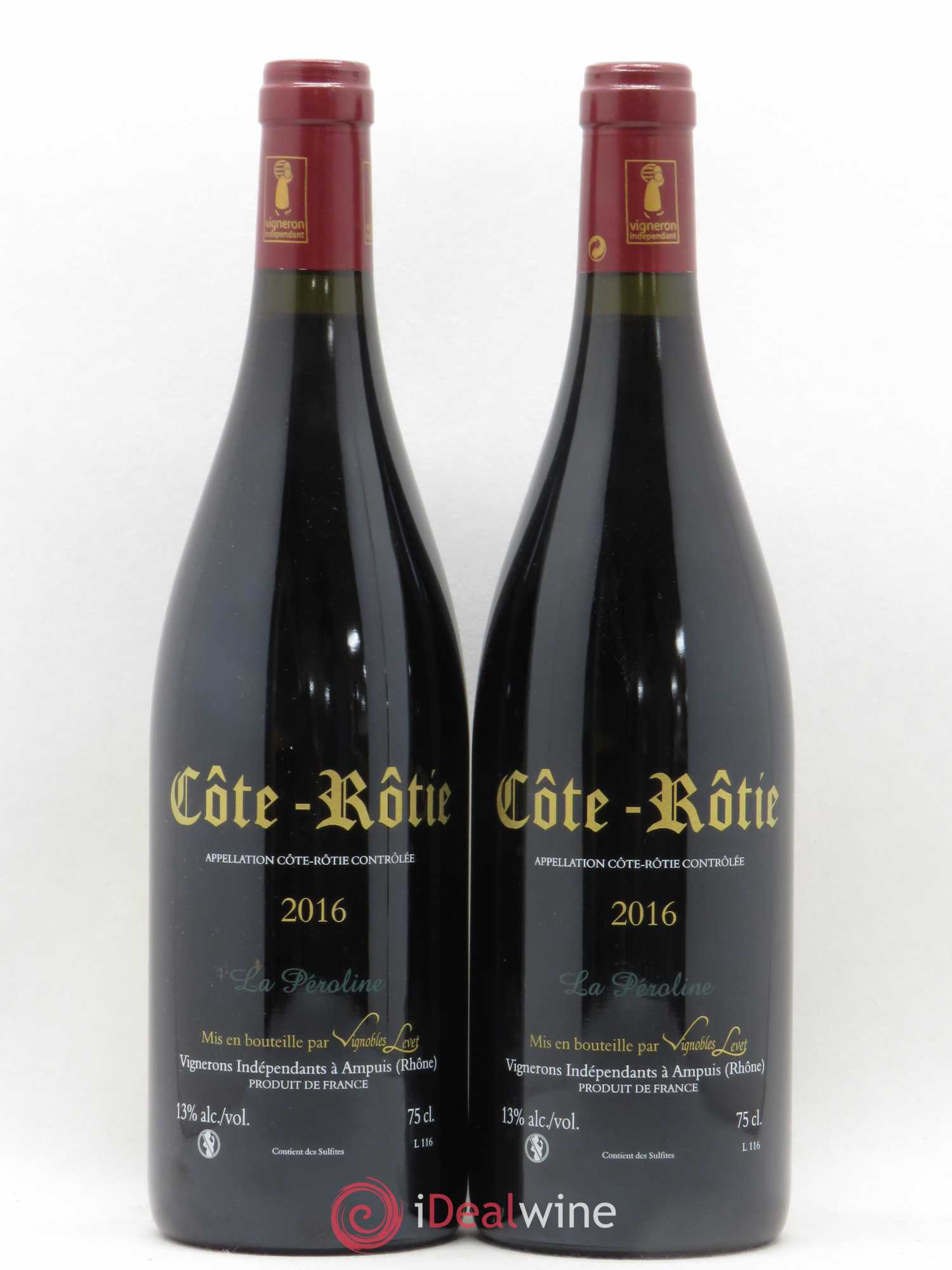 Côte-Rôtie La Péroline Vignobles Levet (senza prezzo di riserva) 2016 - Lotto di 2 bottiglie - 1