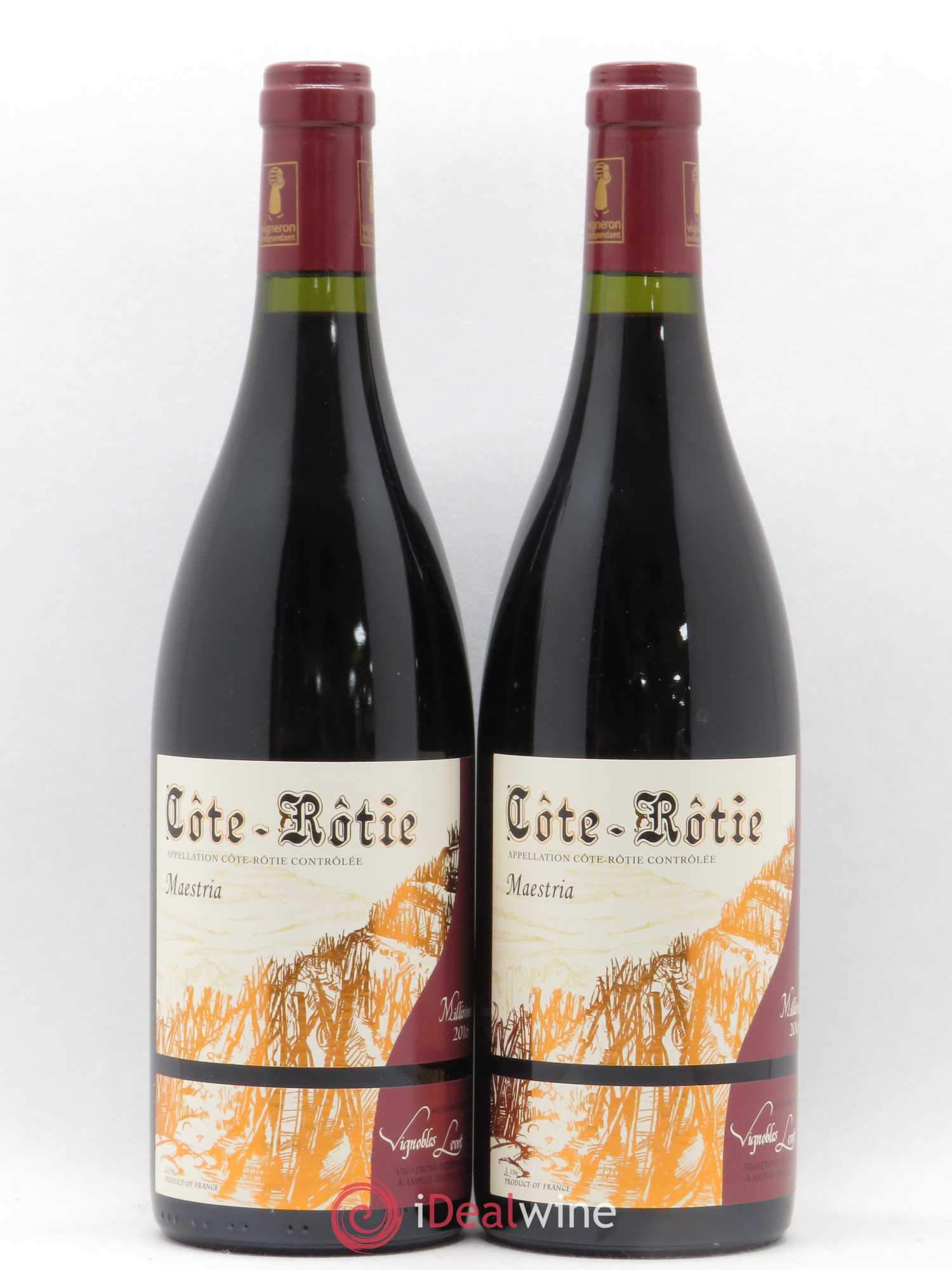 Côte-Rôtie Maestria Vignobles Levet 2016 - Lot de 2 bouteilles - 0
