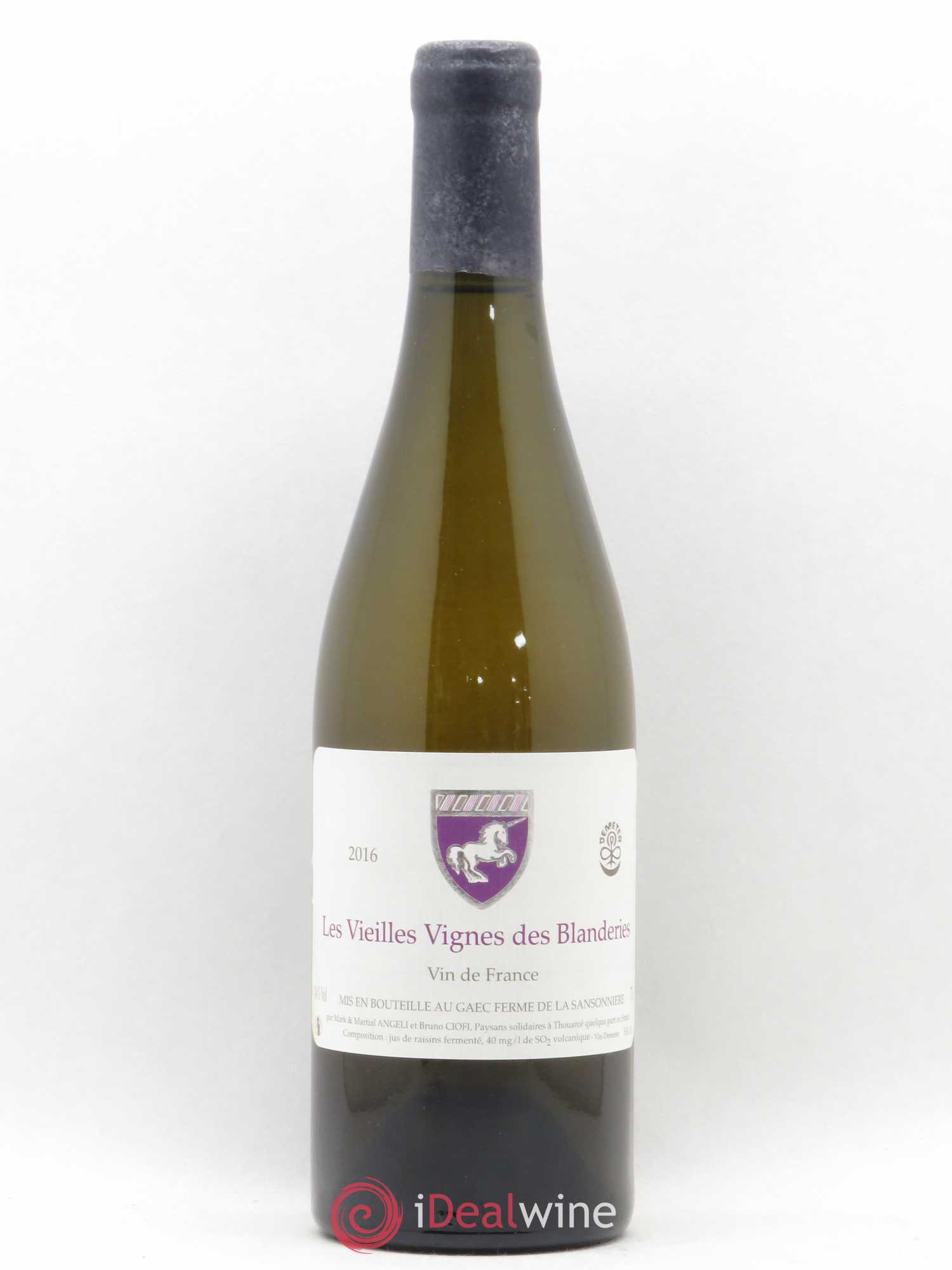 Vin de France Les Vieilles Vignes des Blanderies Mark Angeli (Domaine) - Ferme de la Sansonnière 2016 - Lot de 1 bouteille - 0