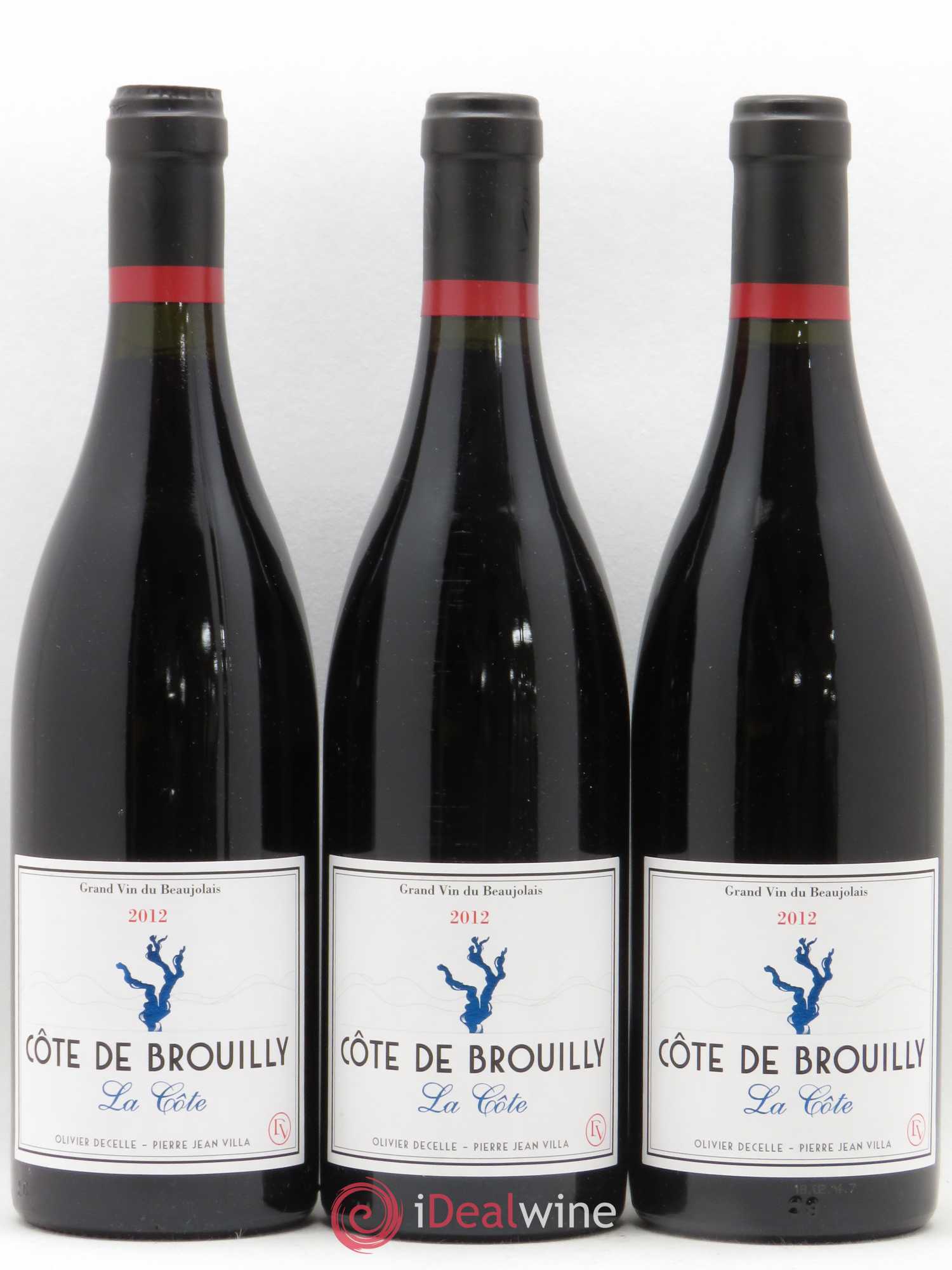 Côte de Brouilly La Côte Decelle Villa (sans prix de réserve) 2012 - Posten von 3 Flaschen - 0