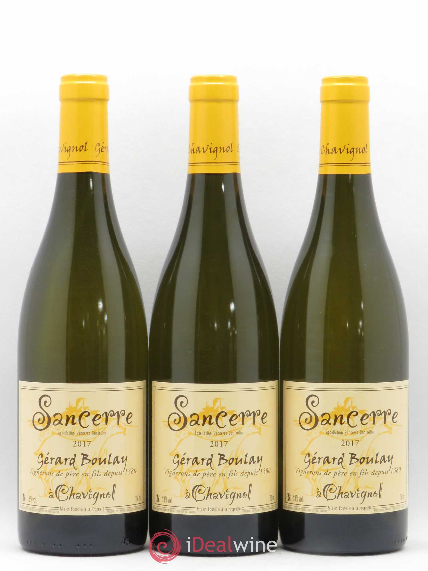 Sancerre Gérard Boulay (sans prix de réserve) 2017 - Lot de 3 bouteilles - 0