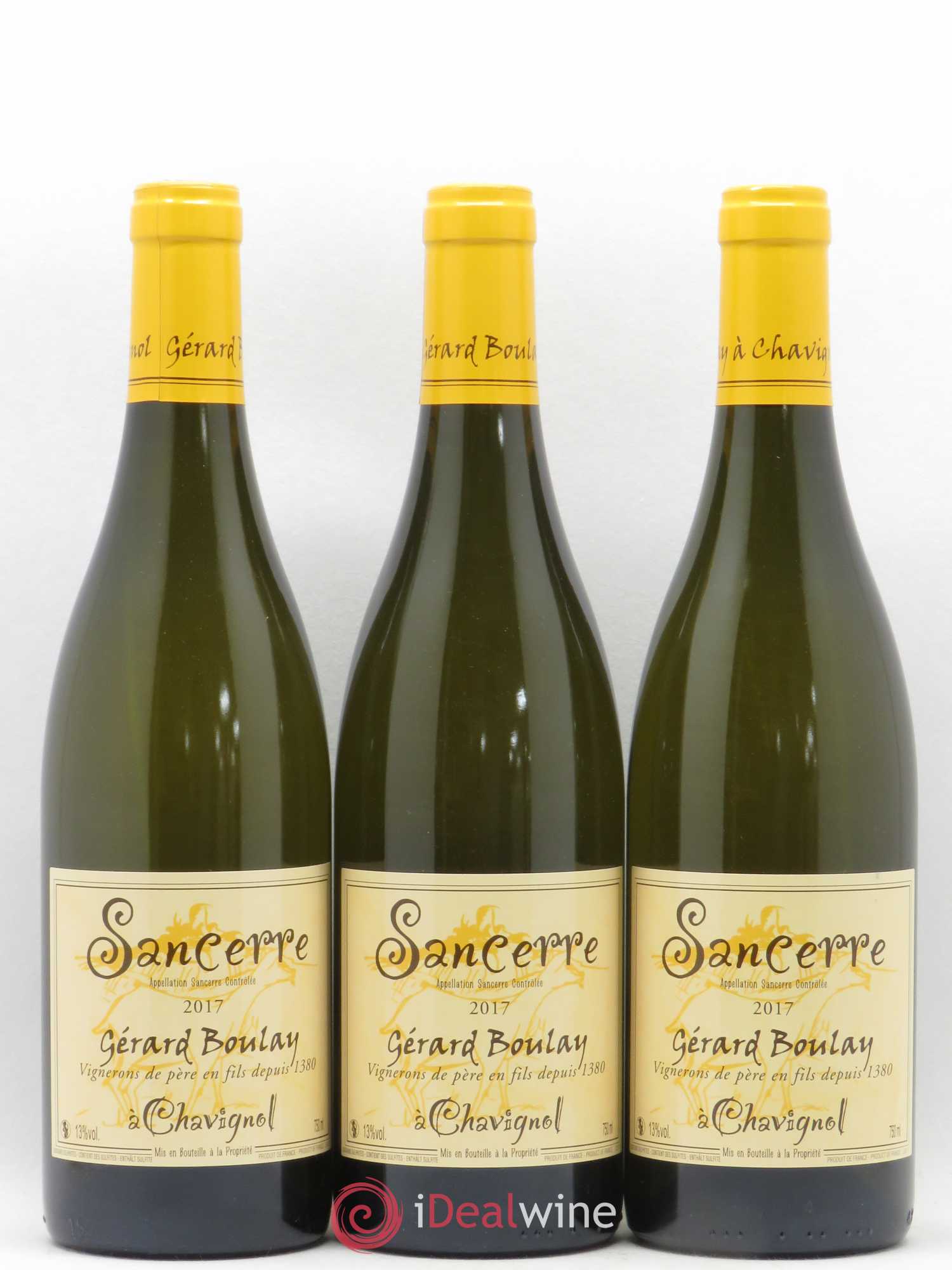 Sancerre Gérard Boulay (sans prix de réserve) 2017 - Lot de 3 bouteilles - 0