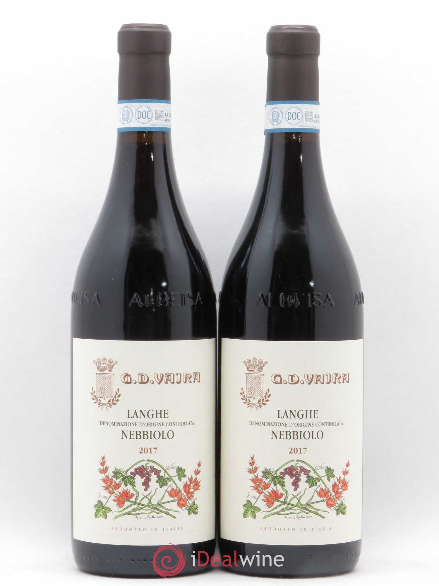 Langhe DOC Nebbiolo Vajra (sans prix de réserve) 2017 - Posten von 2 Flaschen - 0