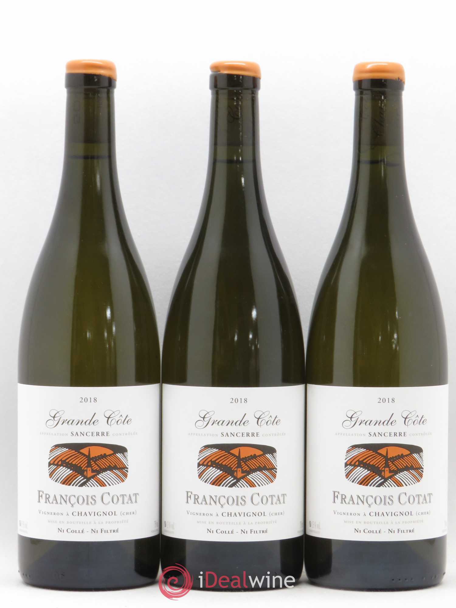 Sancerre La Grande Côte François Cotat (sans prix de réserve) 2018 - Lot de 3 bouteilles - 0