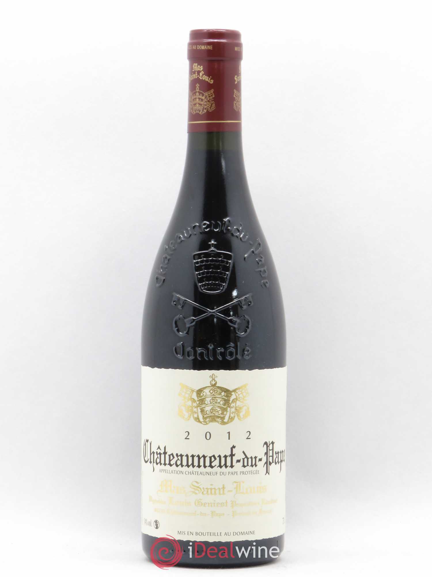 Châteauneuf-du-Pape Tradition Mas Saint-Louis 2012 - Lot de 1 bouteille - 0