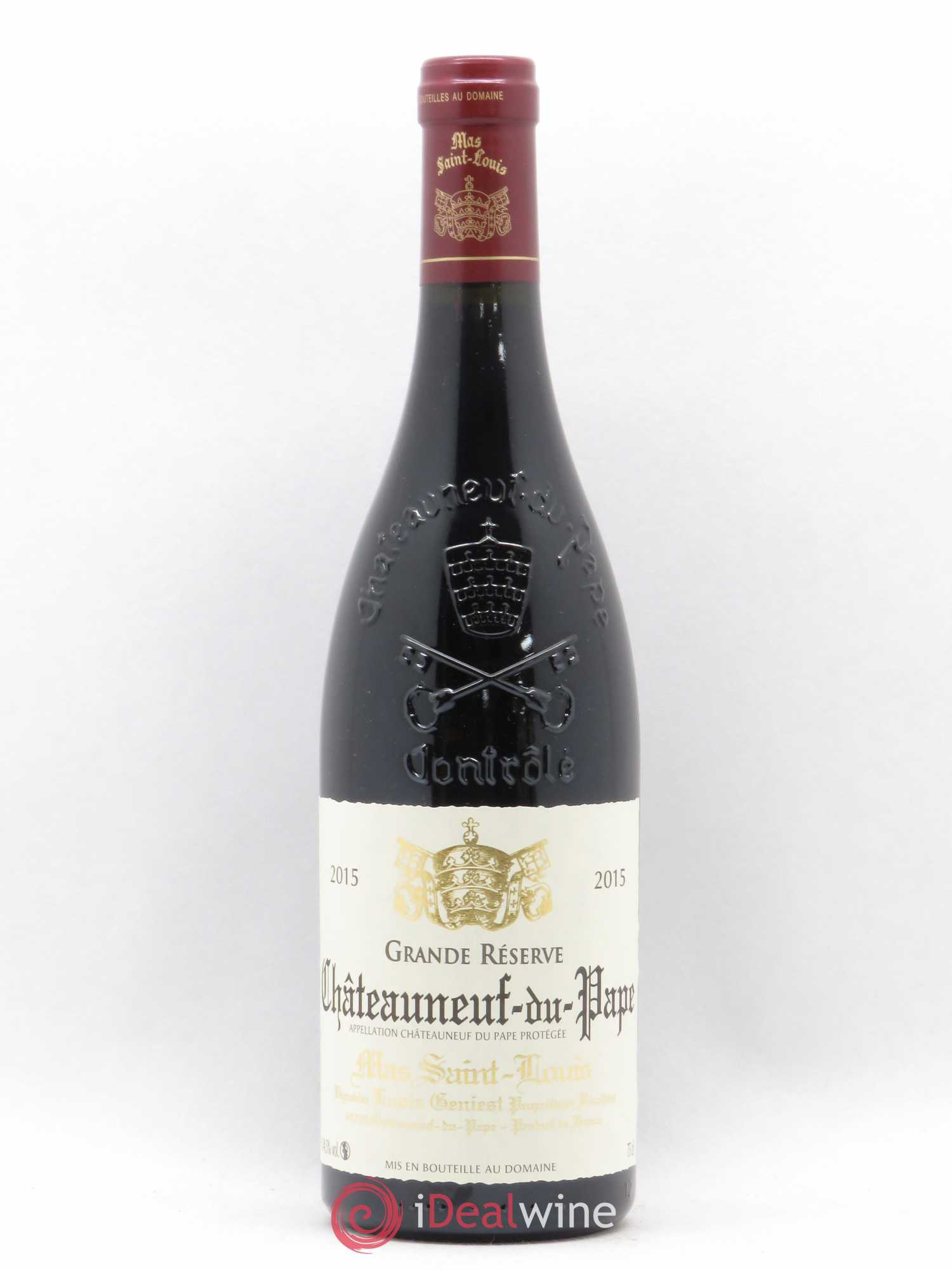 Châteauneuf-du-Pape Grande Réserve Mas Saint-Louis Grande réserve 2015 - Lot de 1 bouteille - 0