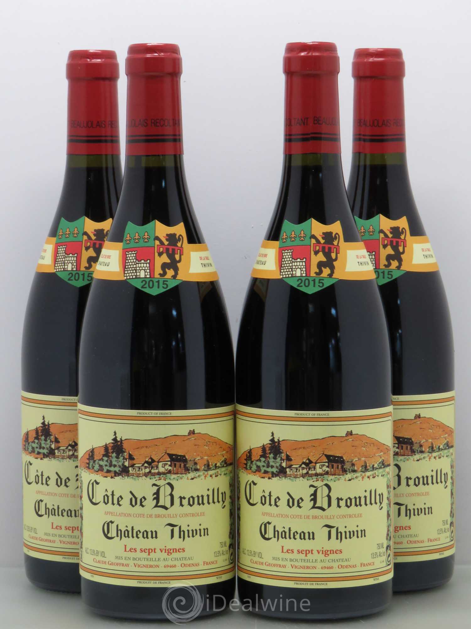 Côte de Brouilly Les 7 Vignes Château Thivin 2015 - Lot de 4 bouteilles - 0
