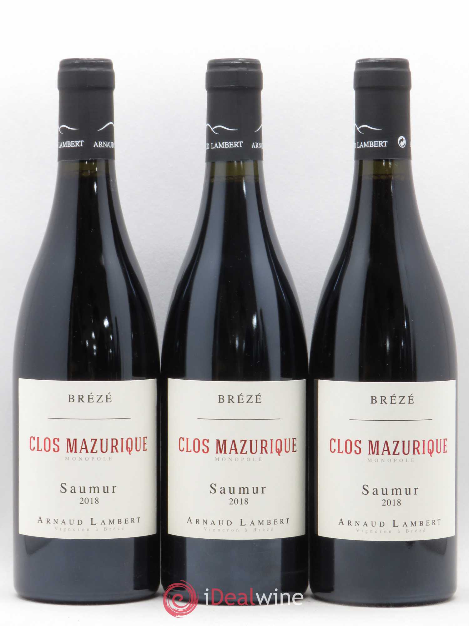 Saumur Clos Mazurique Arnaud Lambert (sans prix de réserve) 2018 - Lot de 3 bouteilles - 0